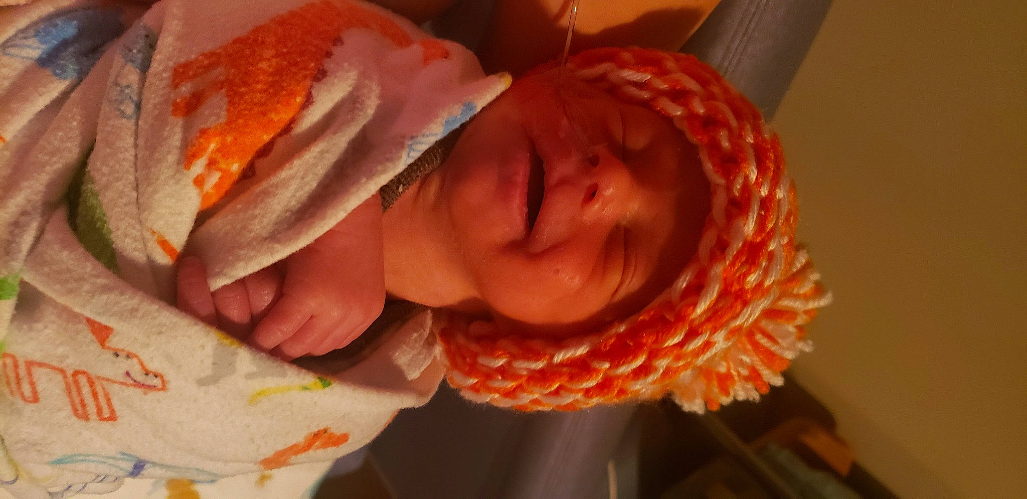 Zander joined the competition — help win amazing prizes! baby, cheek, child, flesh, headwear, mouth, orange, peach, person, smile