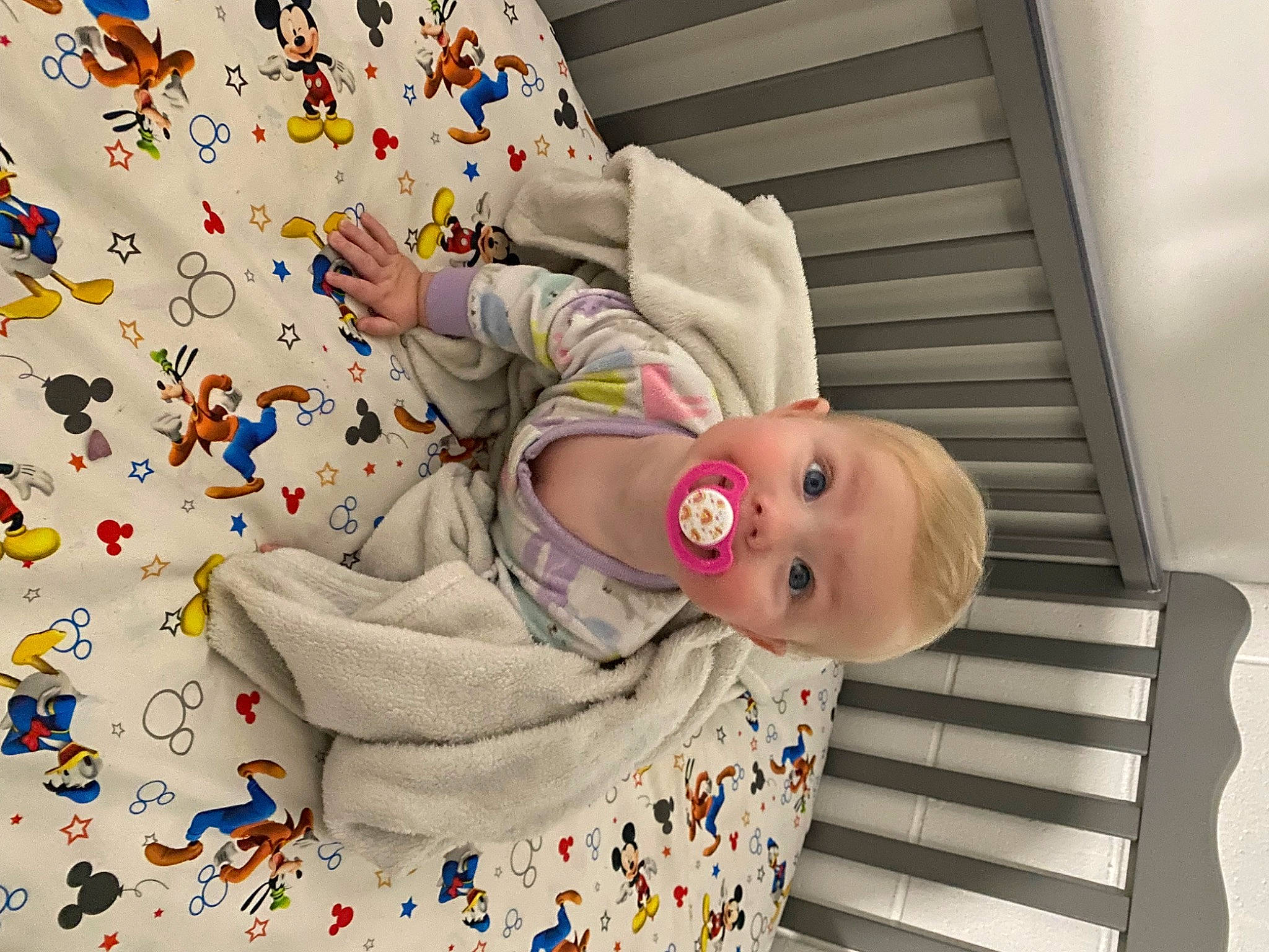 Landry joined the competition — help win amazing prizes! baby, baby_products, baby_safety, baby_sleeping, baby_toddler_clothing, baby_toys, bedding, child, comfort, facial_expression, happy, linens, nightwear, pattern, person, room, sleeve, smile, surprise, textile