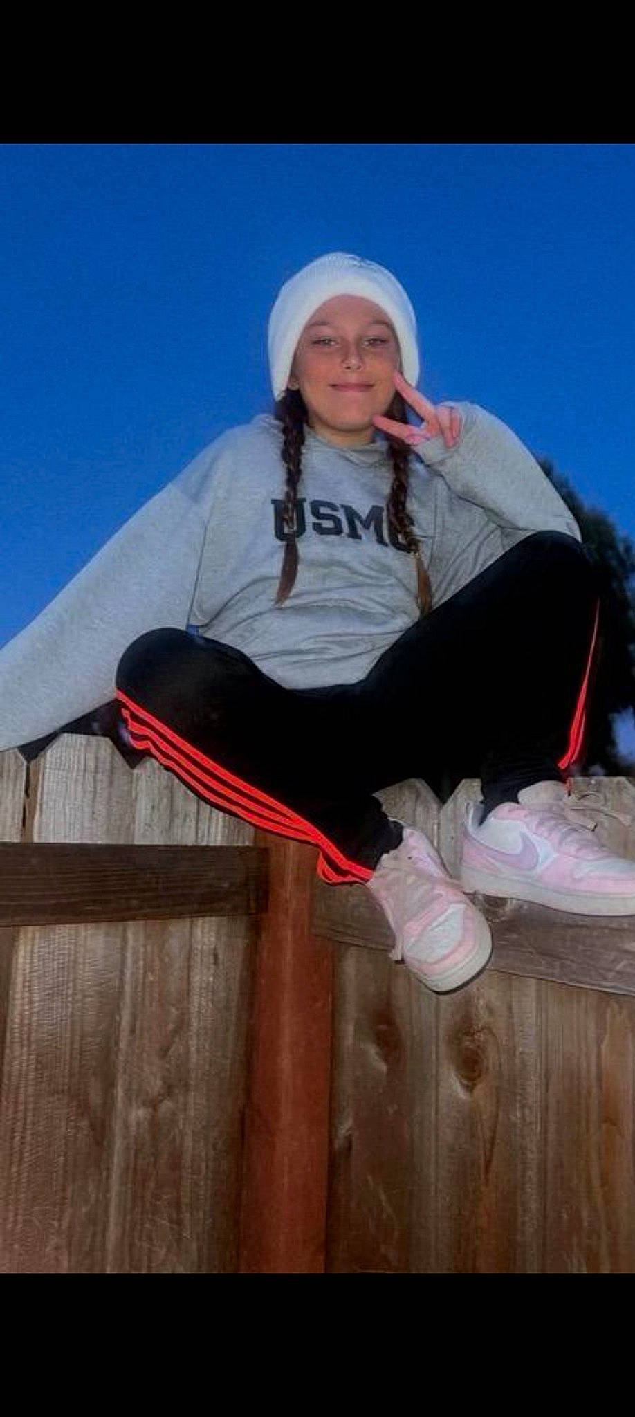 Aura joined the competition — help win amazing prizes! cap, carmine, fun, happy, headgear, headwear, human_leg, joy, knee, leisure, magenta, person, recreation, sitting, sky, sleeve, smile, sneakers, sportswear, t_shirt