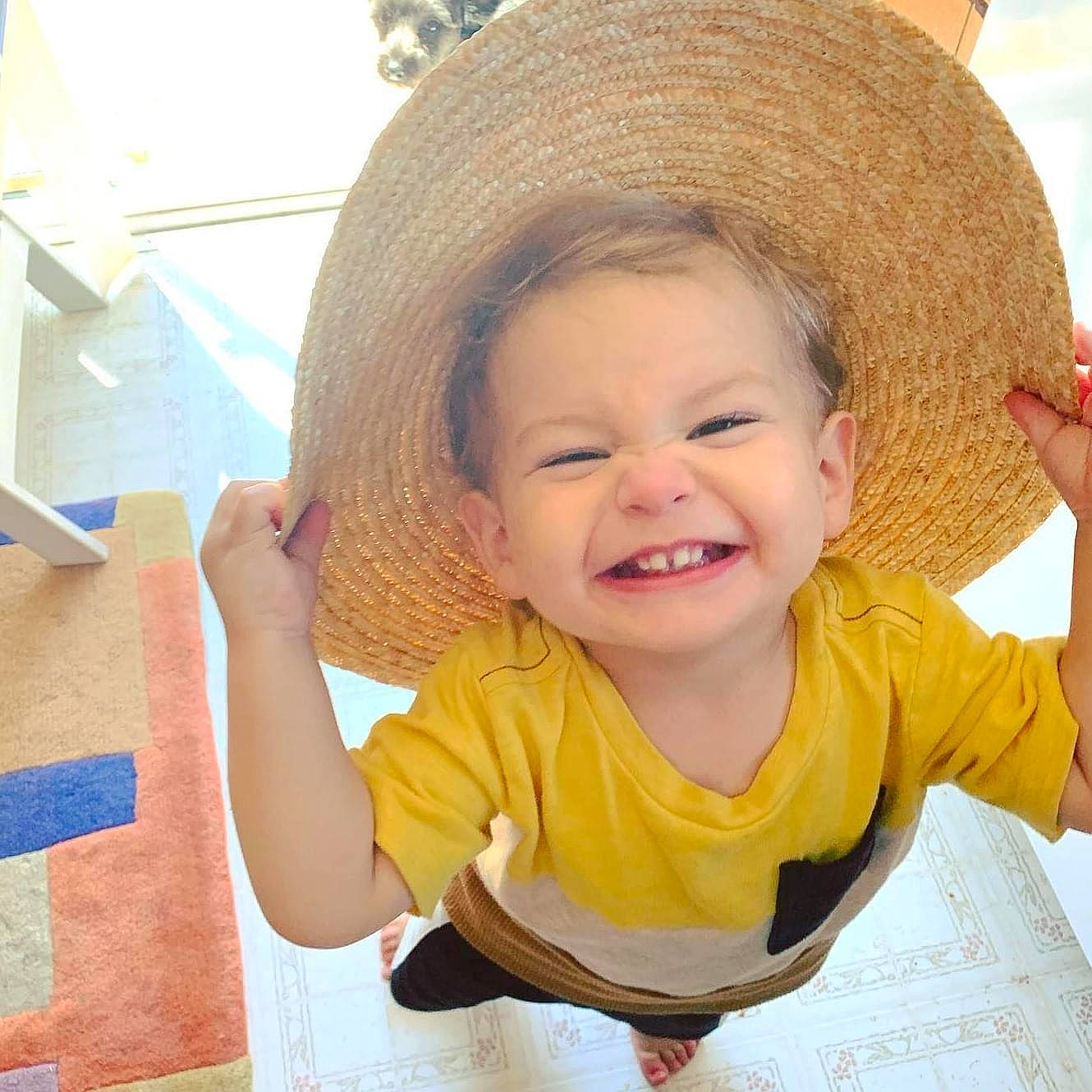Elliot is registered to the contest to win money with this photo: baby, beauty, cheek, child, chin, eye, face, facial_expression, fun, happy, hat, head, headgear, joy, lip, nose, person, play, skin, smile