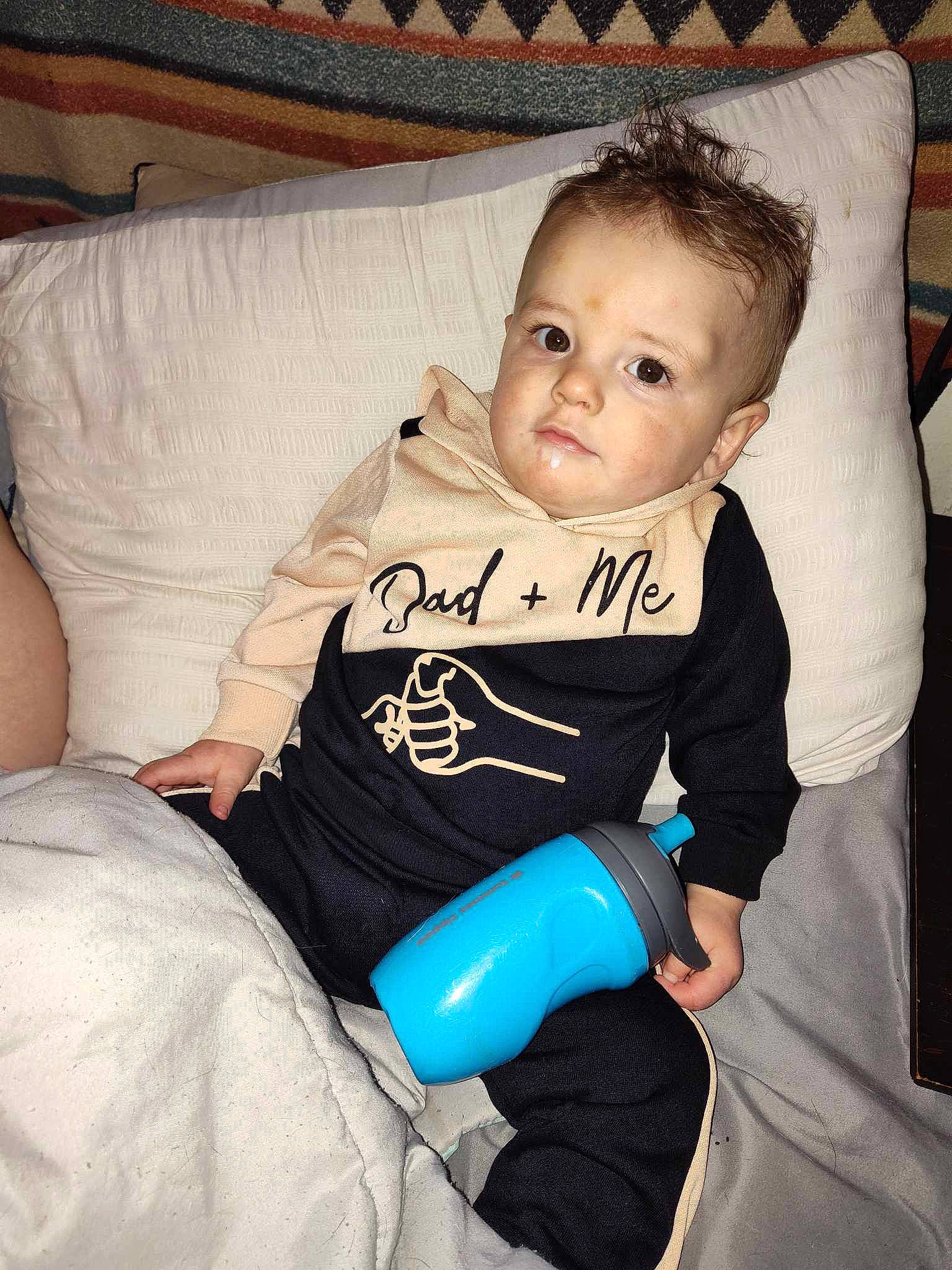 Greysin joined the competition — help win amazing prizes! baby, baby_toddler_clothing, chair, comfort, cool, couch, elbow, electric_blue, eye, flash_photography, furniture, head, knee, lap, person, shoulder, sitting, sleeve, t_shirt, thigh