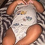 Major is registered to the contest to win money with this photo: baby, blanket, child, closeup, cute, face, foot, hand, indoors, infant, lying_down, onesie, patterned_clothing, playful, portrait, skin, sleepwear, soft_fabric, striped, young_child