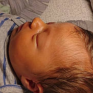 Landon joined the competition — help win amazing prizes! baby, sleeping, face, blanket, cozy, infant, closeup, portrait, soft_light, peaceful, child, young, cuddle, resting, bed, comfort, skin, hair, indoors, warm