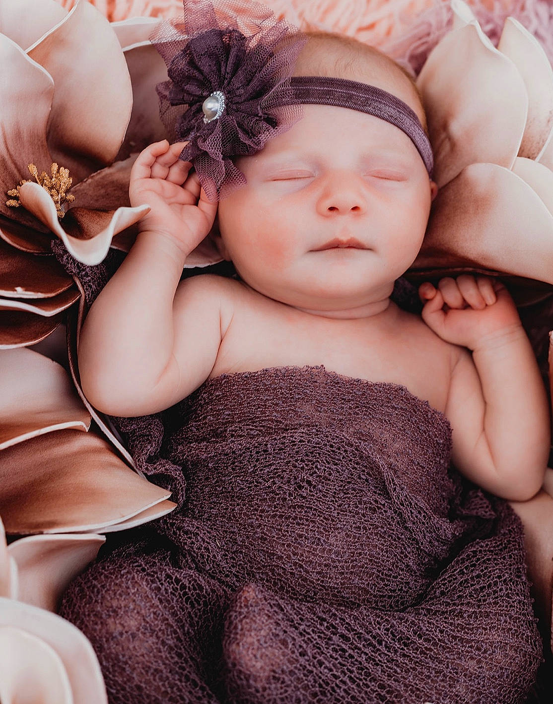 Bayleigh joined the competition — help win amazing prizes! baby, baby_sleeping, beauty, brown_hair, cheek, child, eye, face, hair_accessory, hand, headwear, person, photography, pink, skin, sleep, smile, toddler