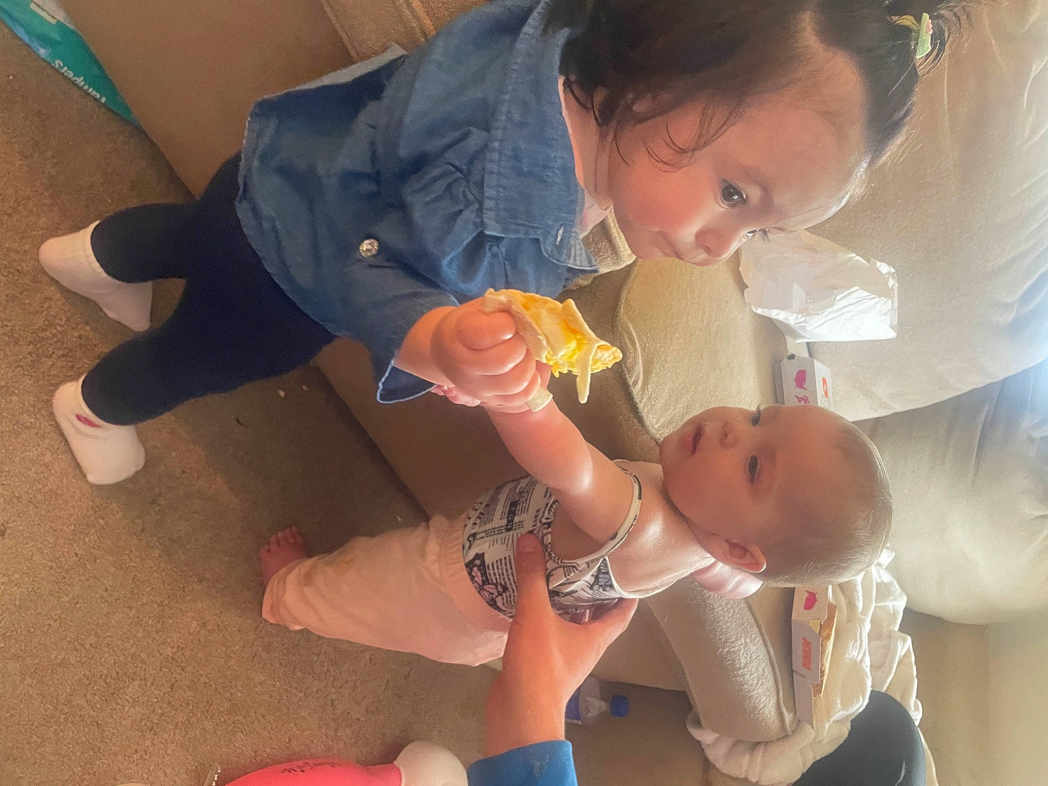 Anni is registered to the contest to win money with this photo: abdomen, baby, baby_products, baby_toddler_clothing, chest, child, cooking, ear, face, finger, food, fun, happy, head, human_leg, mouth, nail, person, skin, thigh