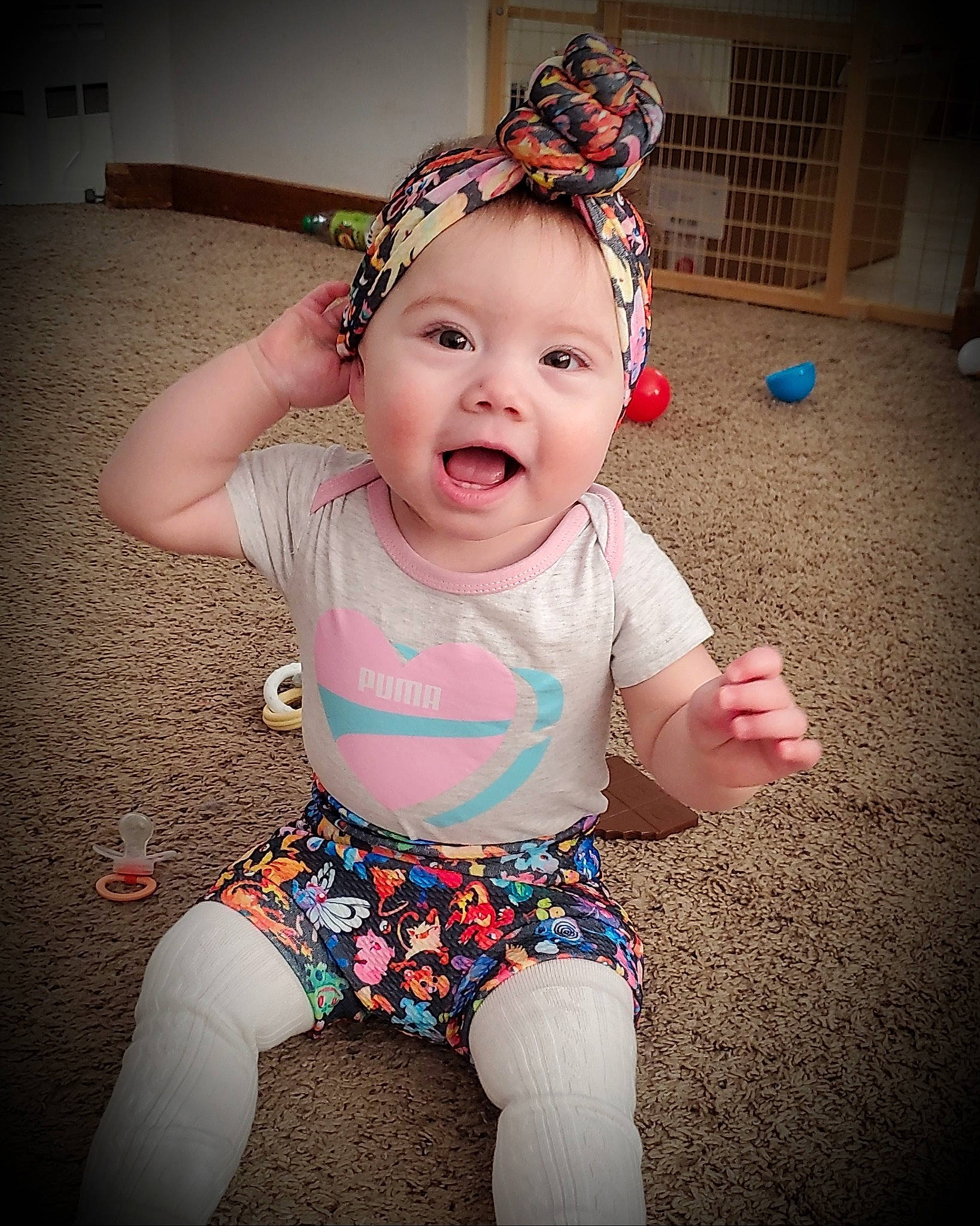 Echo joined the competition — help win amazing prizes! baby, baby_toddler_clothing, blond, child, cloud, cool, eye, face, flash_photography, fun, happy, head, iris, mouth, person, pink, skin, smile, thigh, toddler