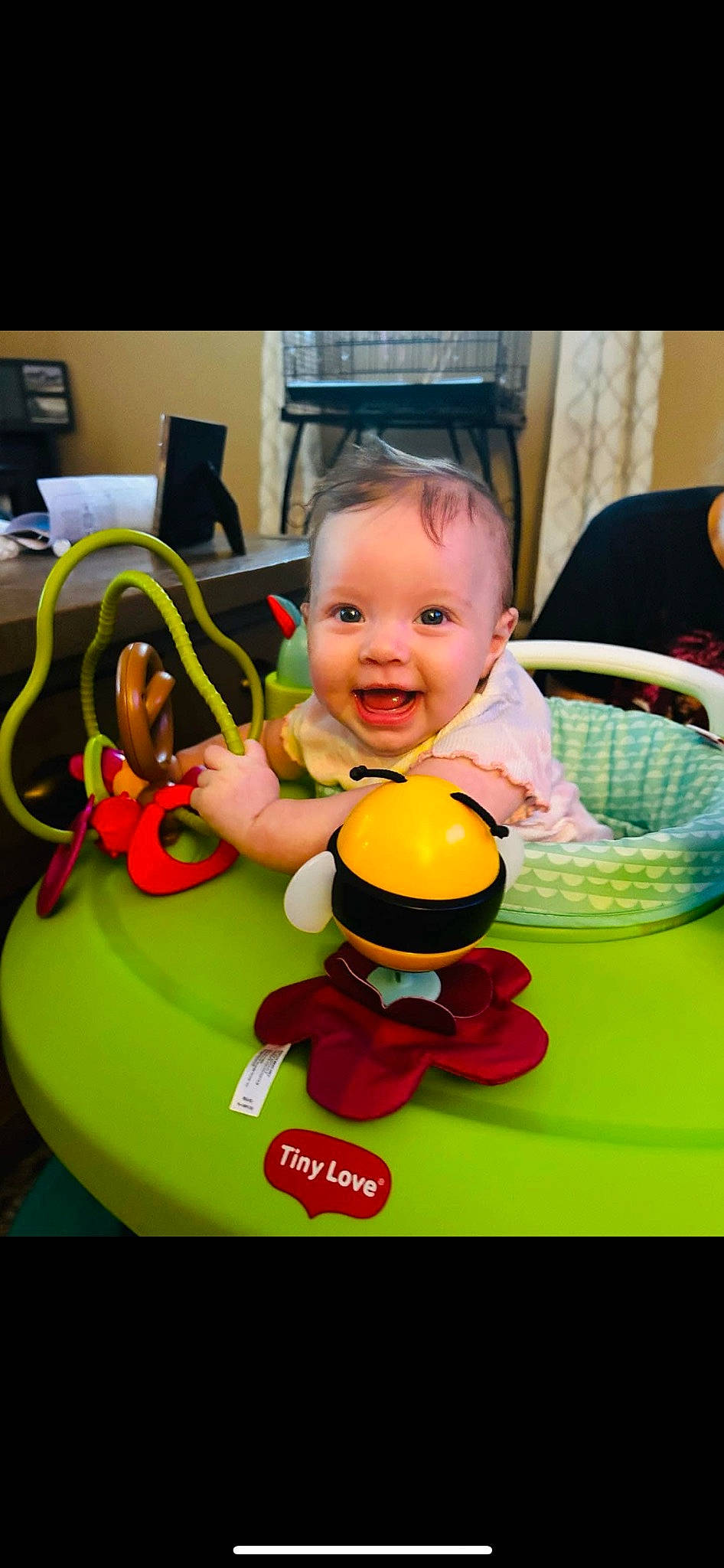 Arya is registered to the contest to win money with this photo: baby, baby_playing_with_toys, baby_products, baby_toddler_clothing, baby_toys, chair, child, fun, games, happy, joy, leisure, person, play, recreation, room, sitting, smile, table, toddler