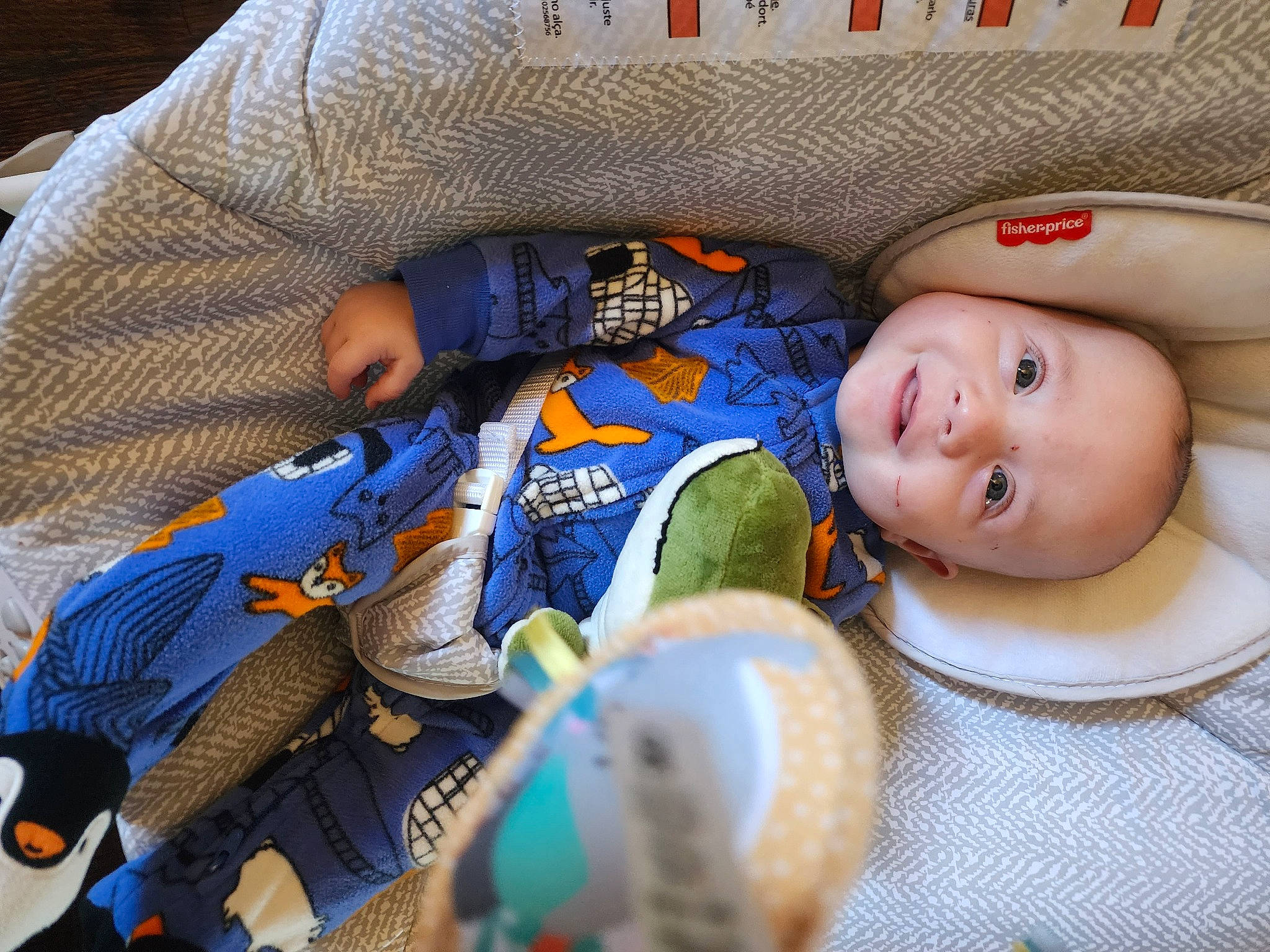 Wyatt joined the competition — help win amazing prizes! baby, baby_products, baby_safety, baby_sleeping, baby_toddler_clothing, bedtime, child, comfort, doll, electric_blue, infant_bed, linens, nap, person, room, sleep, textile, toddler, toy, wood