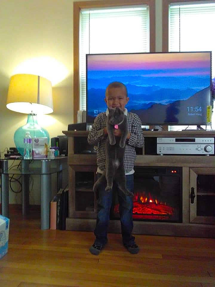 Jakyle King is registered to the contest to win money with this photo: electronic_device, joy, lcd_tv, media, person, room, technology, television, television_set