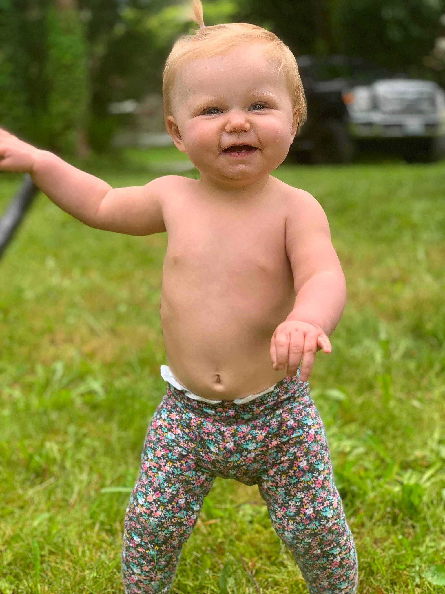 Mckinlee joined the competition — help win amazing prizes! child, grass, person, smile, toddler