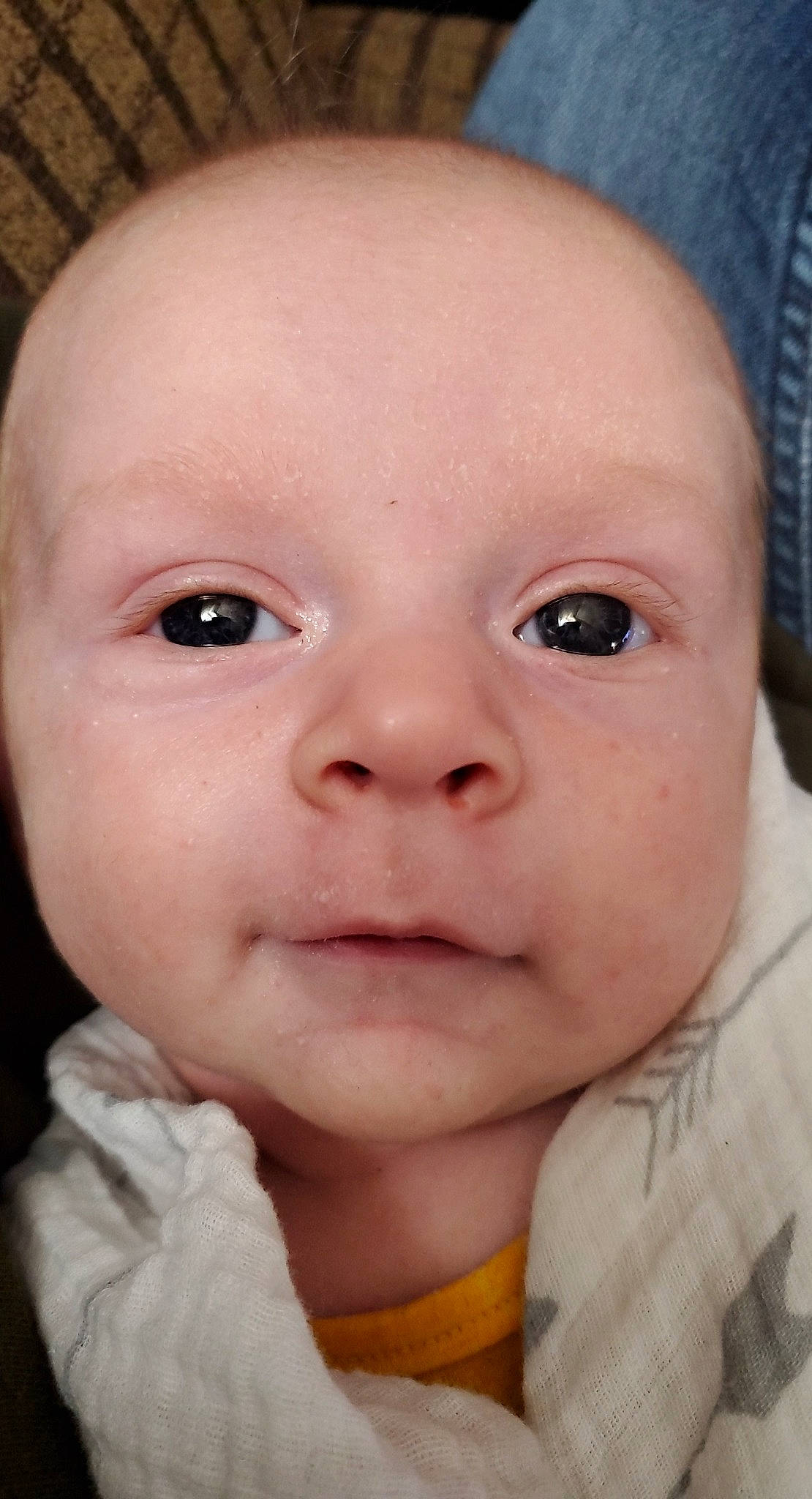 Rhett is registered to the contest to win money with this photo: baby, baby_toddler_clothing, cheek, child, chin, close_up, eye, eyebrow, eyelash, face, facial_expression, forehead, iris, jaw, lip, muscle, nose, organ, person, skin