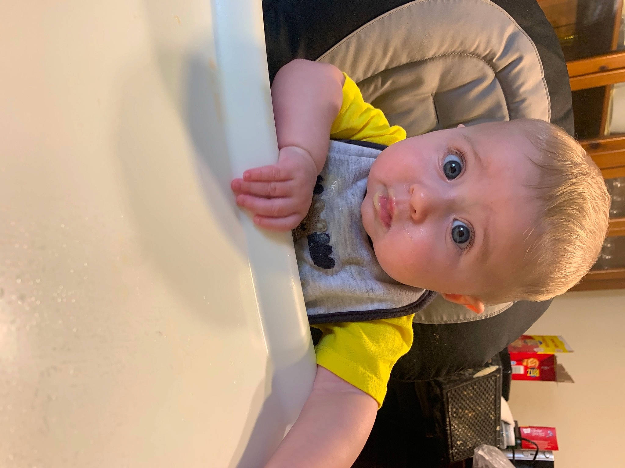 Cullen joined the competition — help win amazing prizes! automotive_wheel_system, baby, baby_products, baby_toddler_clothing, child, eye, flooring, fun, gesture, happy, leisure, nail, person, play, recreation, room, sitting, t_shirt, toddler, wood