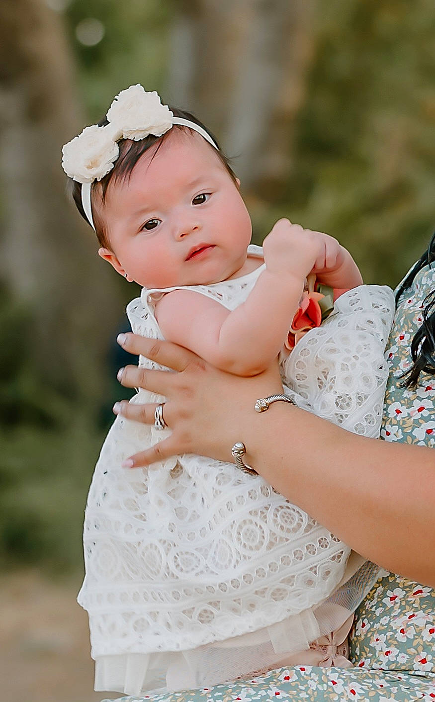 Madeline joined the competition — help win amazing prizes! baby, baby_toddler_clothing, child, day_dress, dress, embellishment, event, fashion_accessory, finger, flash_photography, grass, hair_accessory, happy, headband, headpiece, jewellery, peach, person, pink, sitting