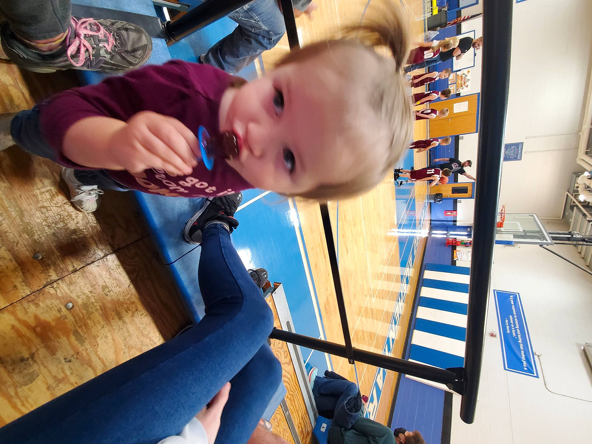 Greylynn joined the competition — help win amazing prizes! baby, baby_products, baby_toddler_clothing, child, electric_blue, fun, happy, leisure, person, shelf, toddler, vacation, wood