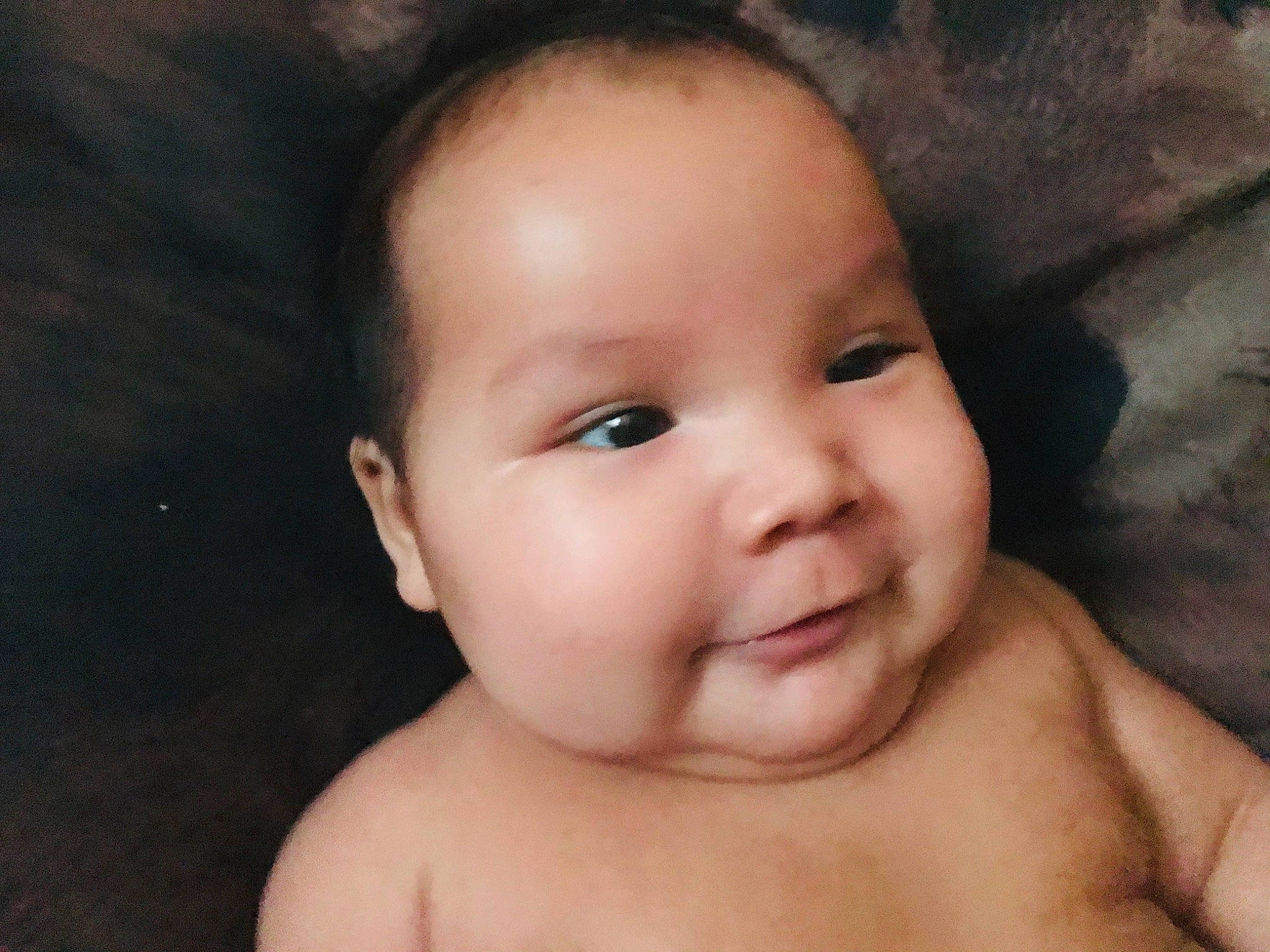 Erika is registered to the contest to win money with this photo: baby, baby_making_funny_faces, beauty, cheek, child, chin, eye, eyebrow, face, facial_expression, forehead, head, iris, lip, mouth, nose, organ, person, skin, smile