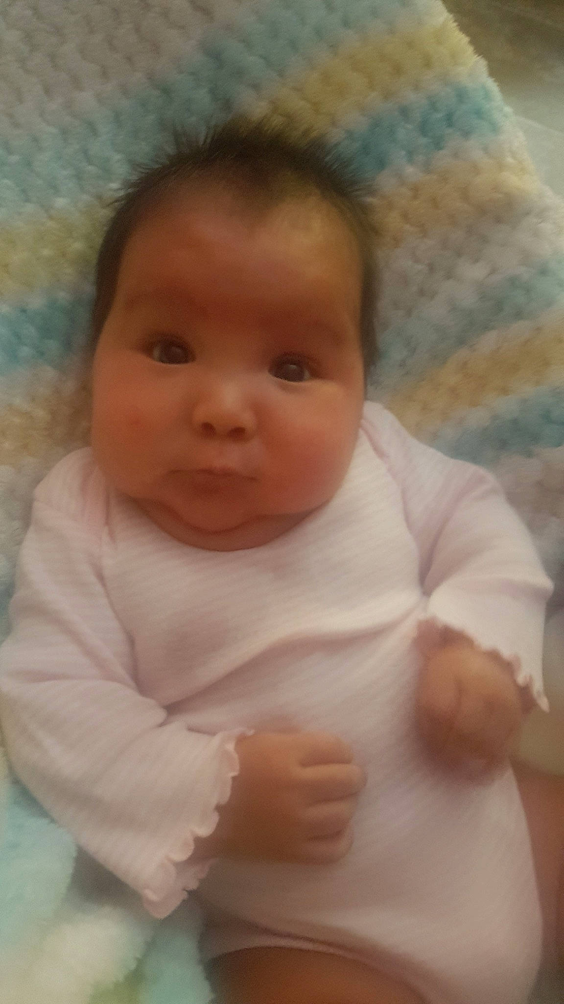 Erika is registered to the contest to win money with this photo: baby, baby_making_funny_faces, cheek, child, chin, eye, eyebrow, face, facial_expression, forehead, head, iris, lip, mouth, nose, person, skin, smile, toddler