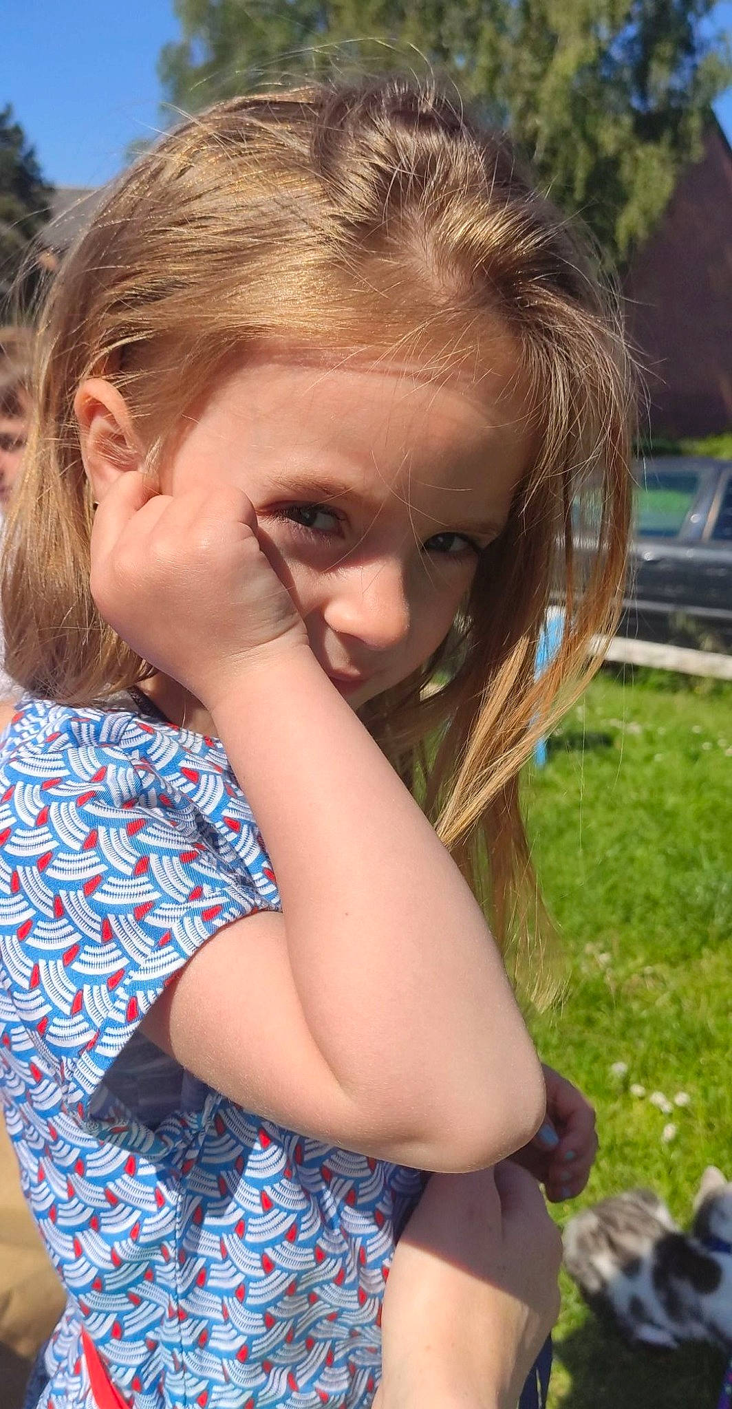 Layna participe au concours pour gagner de l'argent avec cette photo : chin, eye, eyelash, grass, grass_family, hair, hairstyle, happy, head, iris, leisure, lip, mammal, nose, people_in_nature, person, plant, skin, summer, sunlight