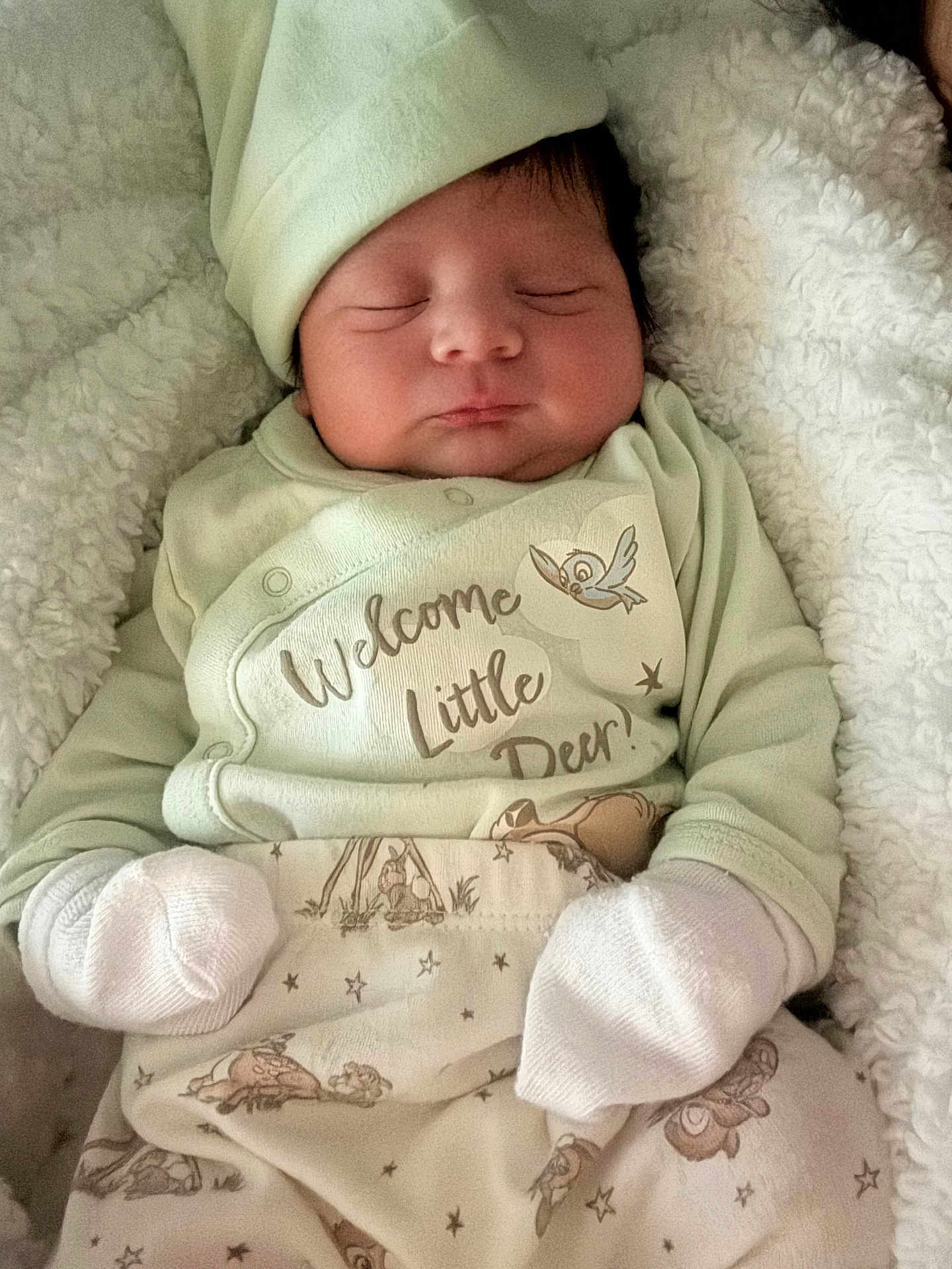 Jacob Emmanuel joined the competition — help win amazing prizes! baby, newborn, sleeping, clothing, blanket, soft, cute, infant, mittens, hat, cozy, peaceful, portrait, child, face, resting, cute_outfit, fabric, pajamas, closeup