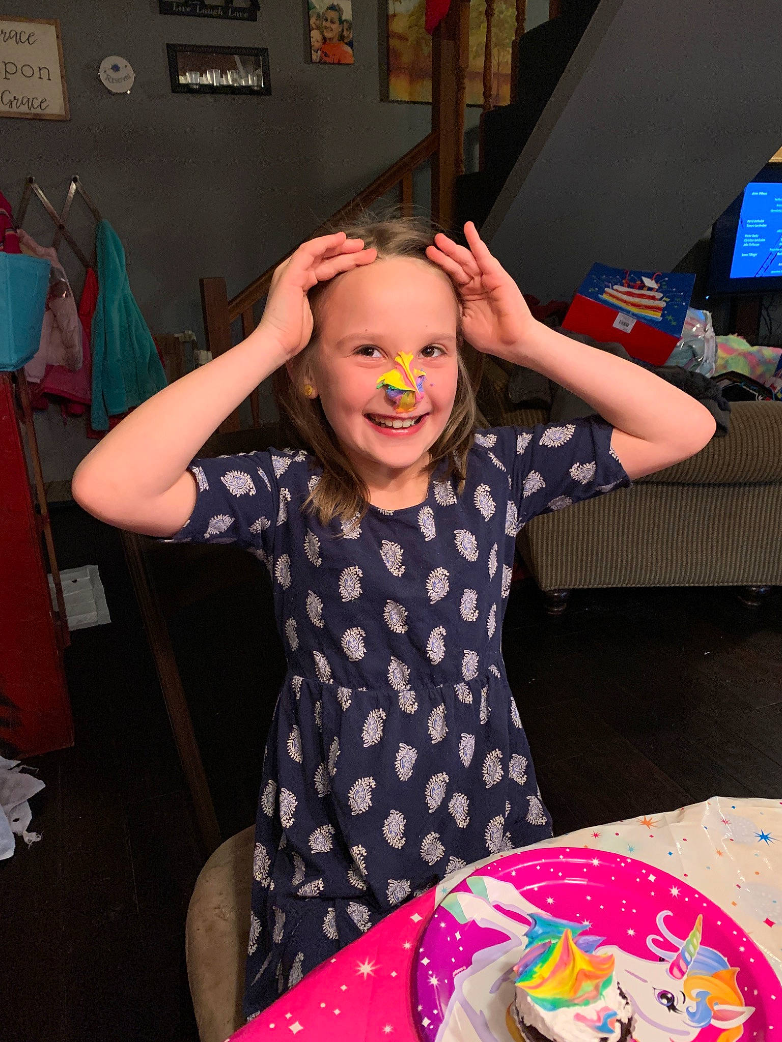 Brooklynn is registered to the contest to win money with this photo: birthday, child, fun, headwear, joy, party, person, pink, toddler, vacation