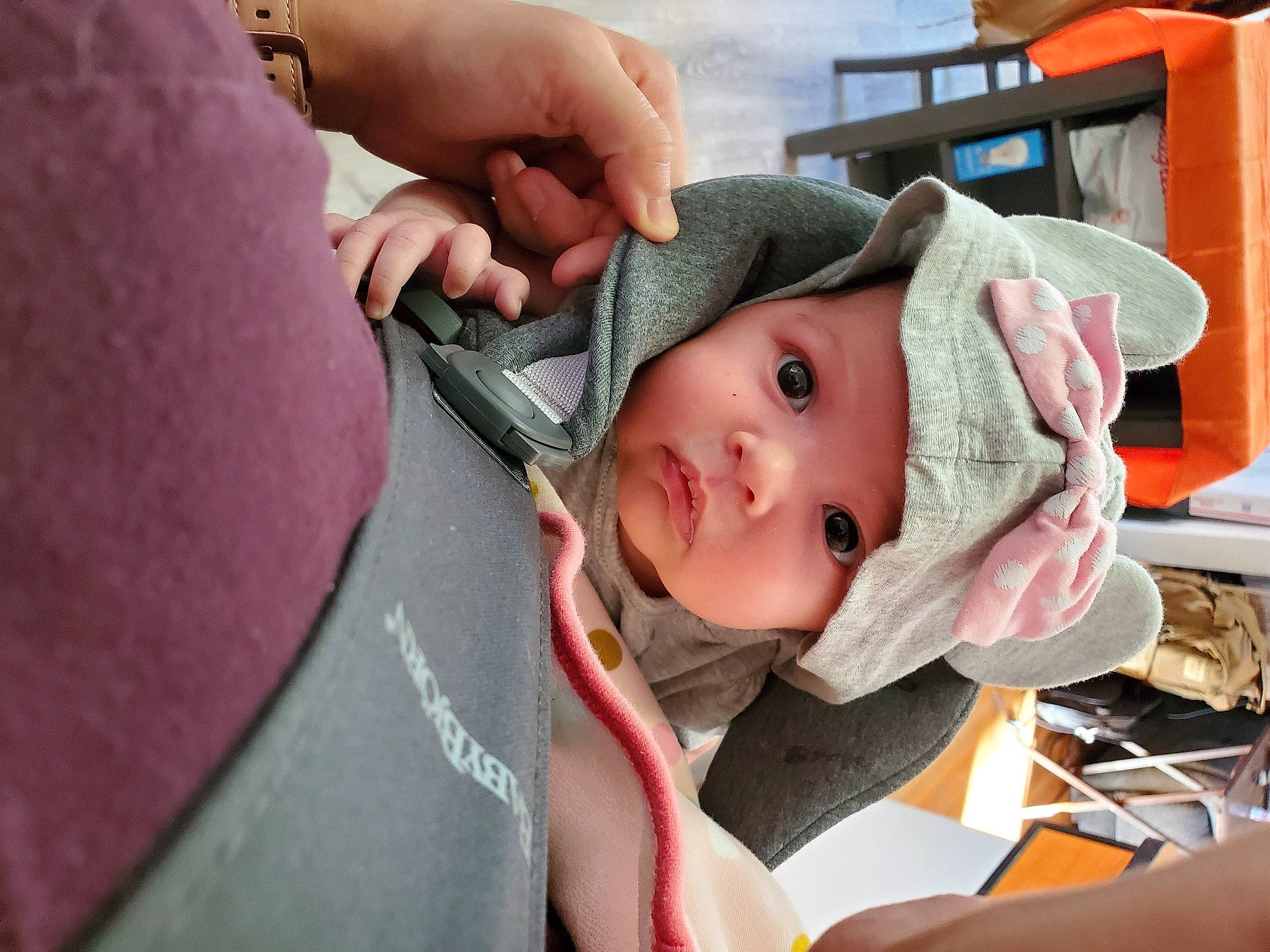 Melody is registered to the contest to win money with this photo: baby, child, head, headwear, mouth, neck, person, skin