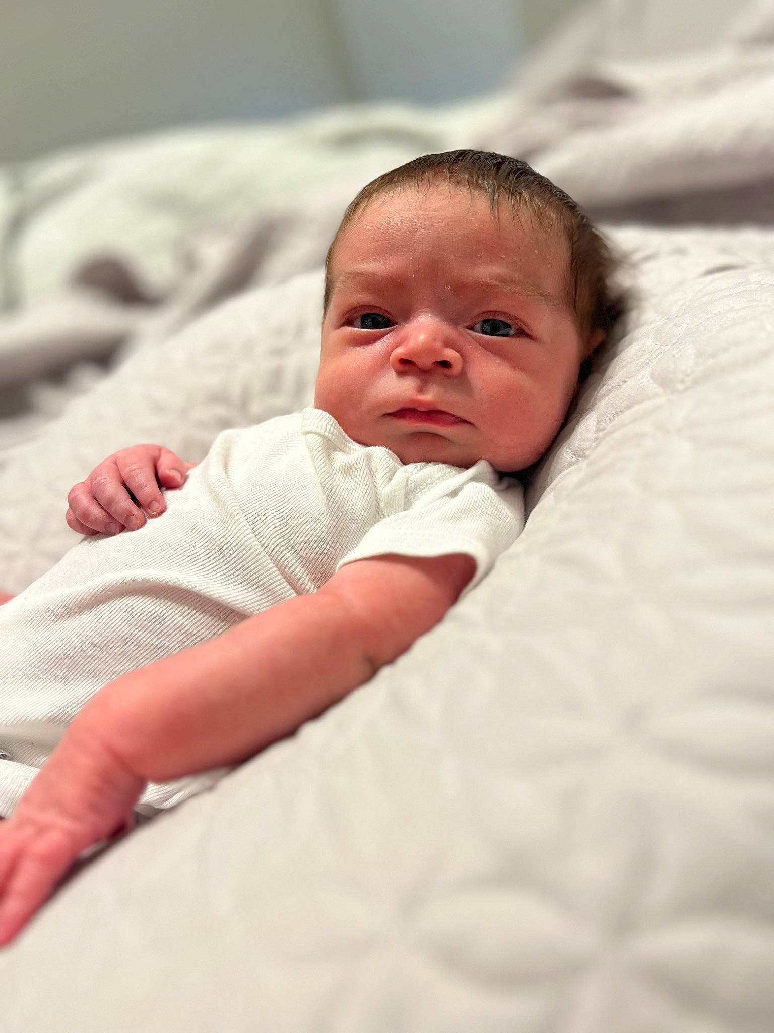 Kolton joined the competition — help win amazing prizes! baby, baby_sleeping, baby_toddler_clothing, bedtime, cheek, child, comfort, event, eye, finger, grass, happy, head, iris, linens, nose, person, portrait_photography, room, skin