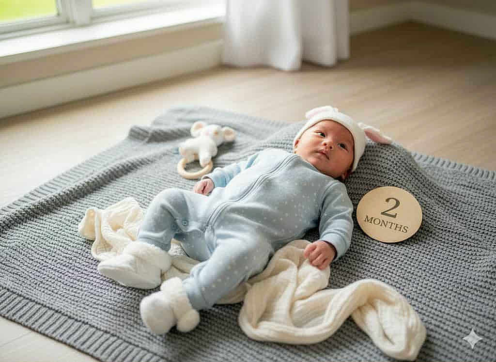 Unish joined the competition — help win amazing prizes! baby, infant, onesie, hat, blanket, toy, mouse, wooden_sign, floor, mat, indoor, natural_light, cozy, child, cute, sleepwear, newborn, soft_toys, laying_down, nursery