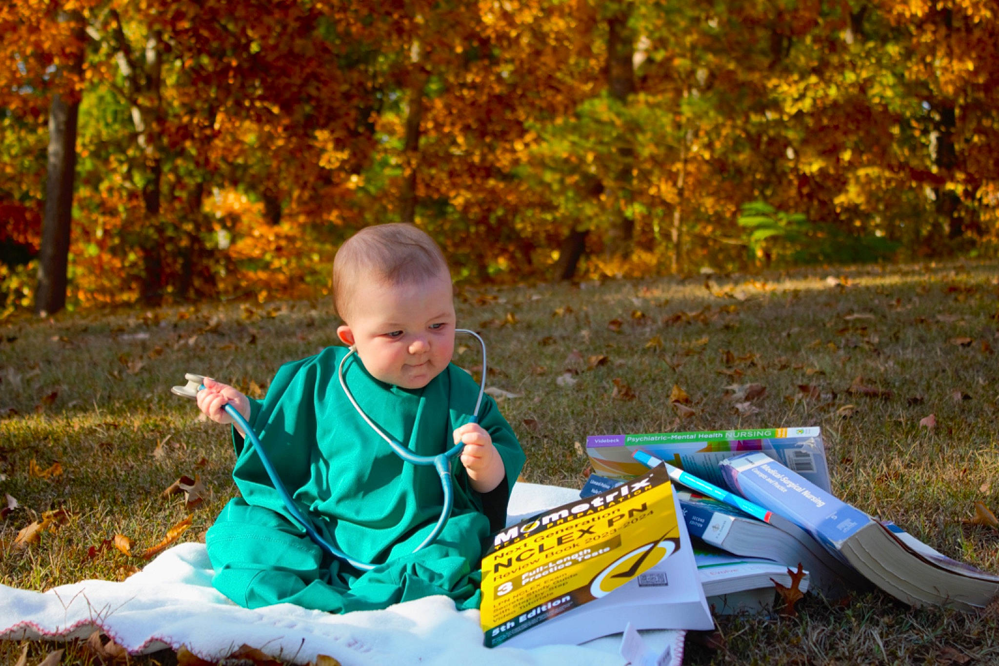 Gracelee joined the competition — help win amazing prizes! baby, child, deciduous, forest, fun, grass, happy, lawn, leisure, morning, nature, people_in_nature, person, plant, recreation, sitting, soil, sunlight, toddler, tree