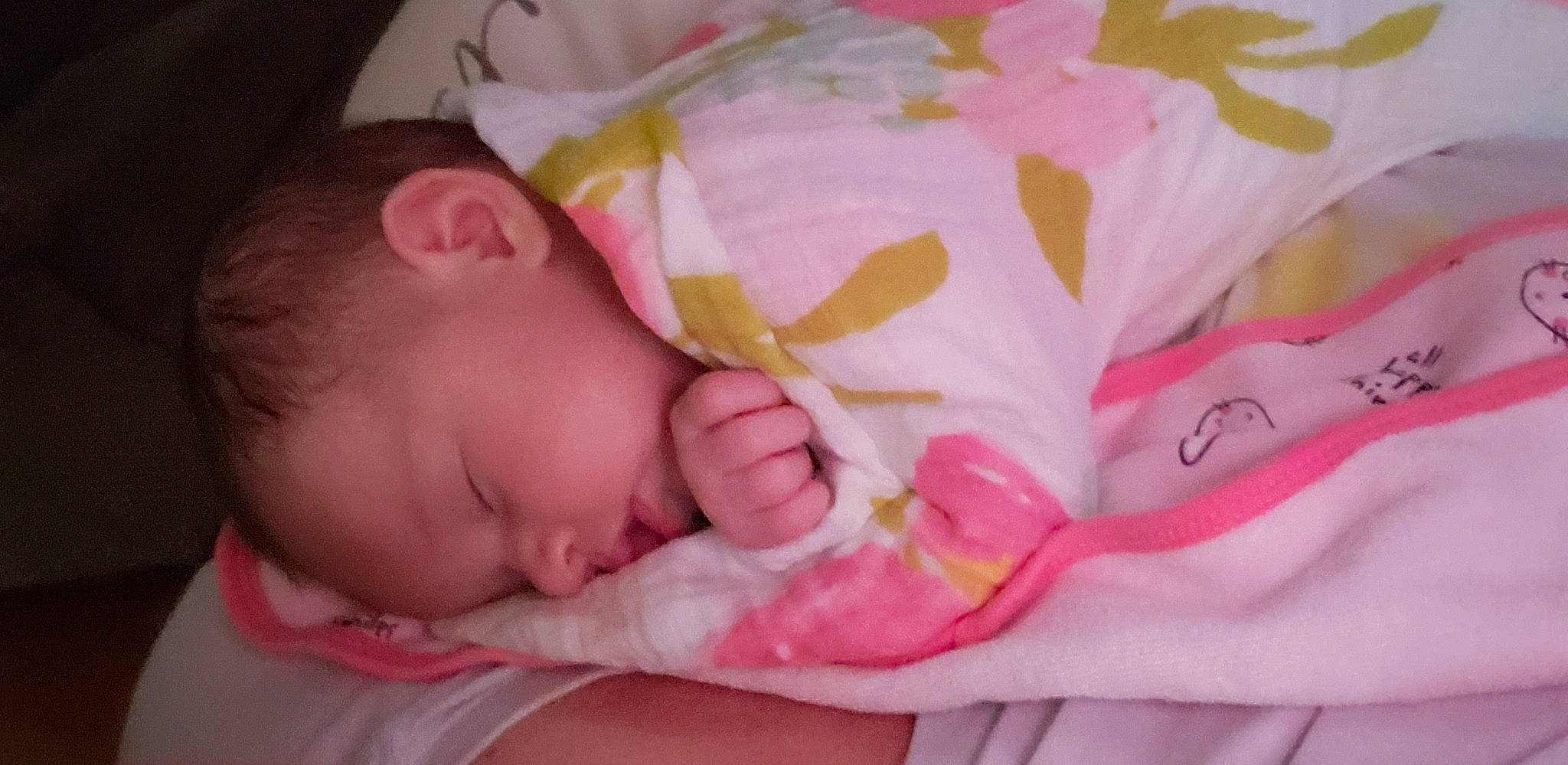 Mallorie is registered to the contest to win money with this photo: arm, baby, baby_toddler_clothing, cheek, comfort, ear, eyebrow, facial_expression, finger, head, human_body, iris, lip, mouth, nail, nose, person, pink, product, skin