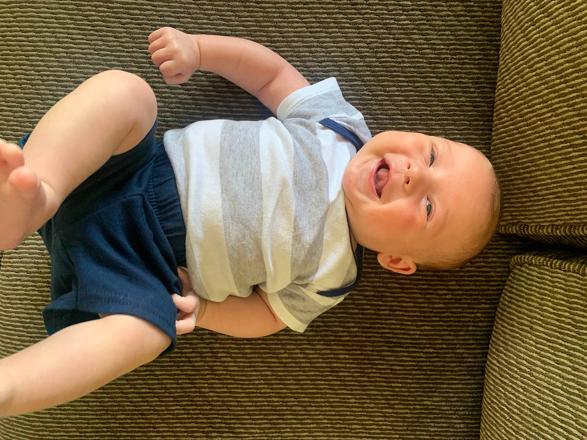 Colby joined the competition — help win amazing prizes! abdomen, baby, baby_toddler_clothing, blond, chest, child, comfort, elbow, foot, gesture, glasses, human_body, human_leg, joint, knee, person, sleeve, thigh, toddler, trunk