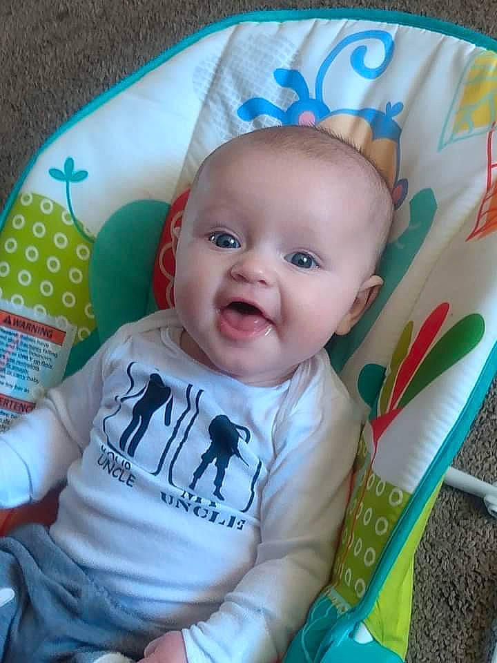 Kimora joined the competition — help win amazing prizes! baby, baby_products, baby_toddler_clothing, cheek, child, eye, head, iris, person, product, skin, smile, toddler