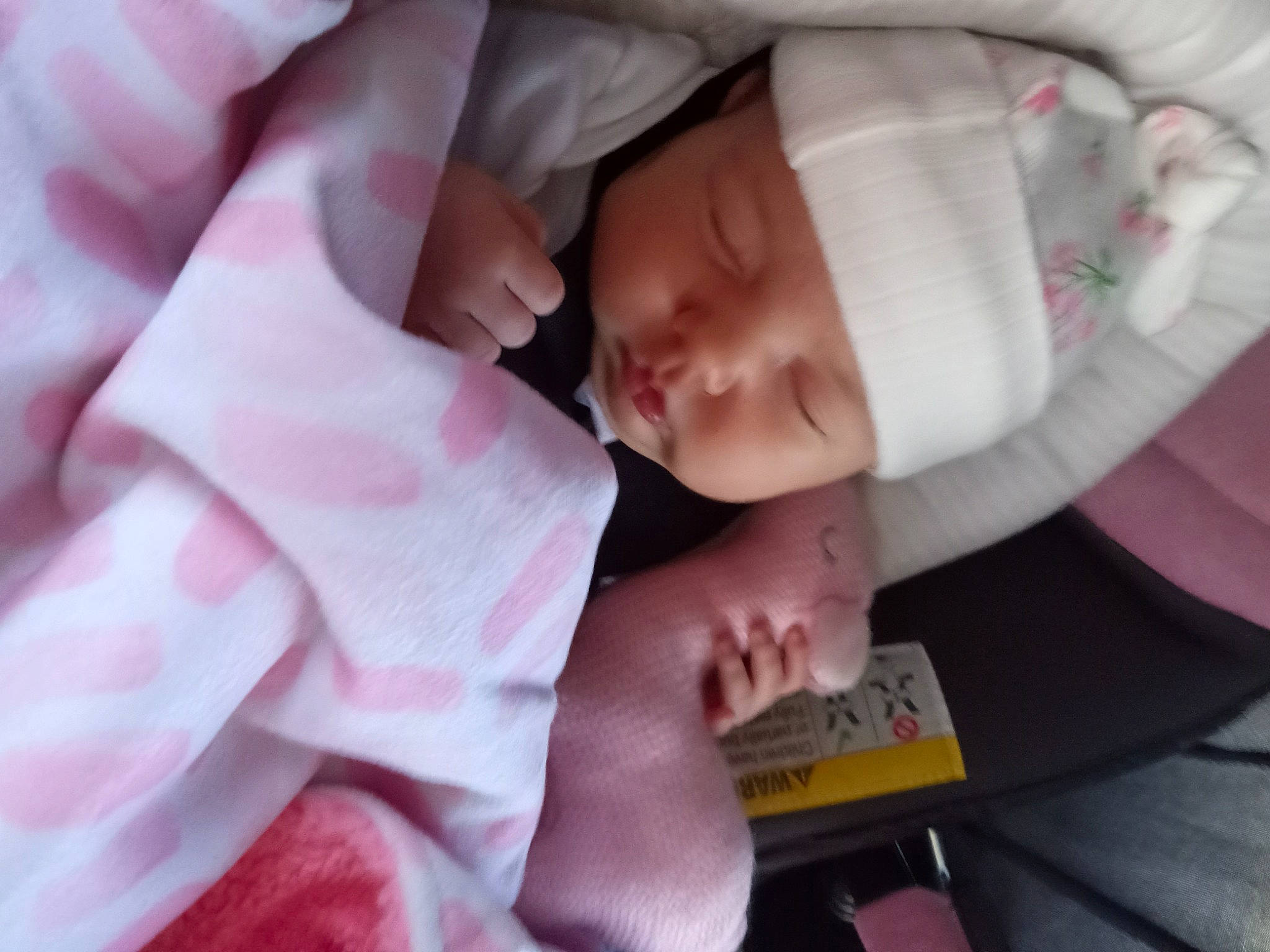 Heartlee is registered to the contest to win money with this photo: baby, baby_products, baby_safety, baby_sleeping, baby_toddler_clothing, bedtime, cheek, child, comfort, hand, headwear, linens, nail, nap, person, pink, skin, sleep, sleeve, textile