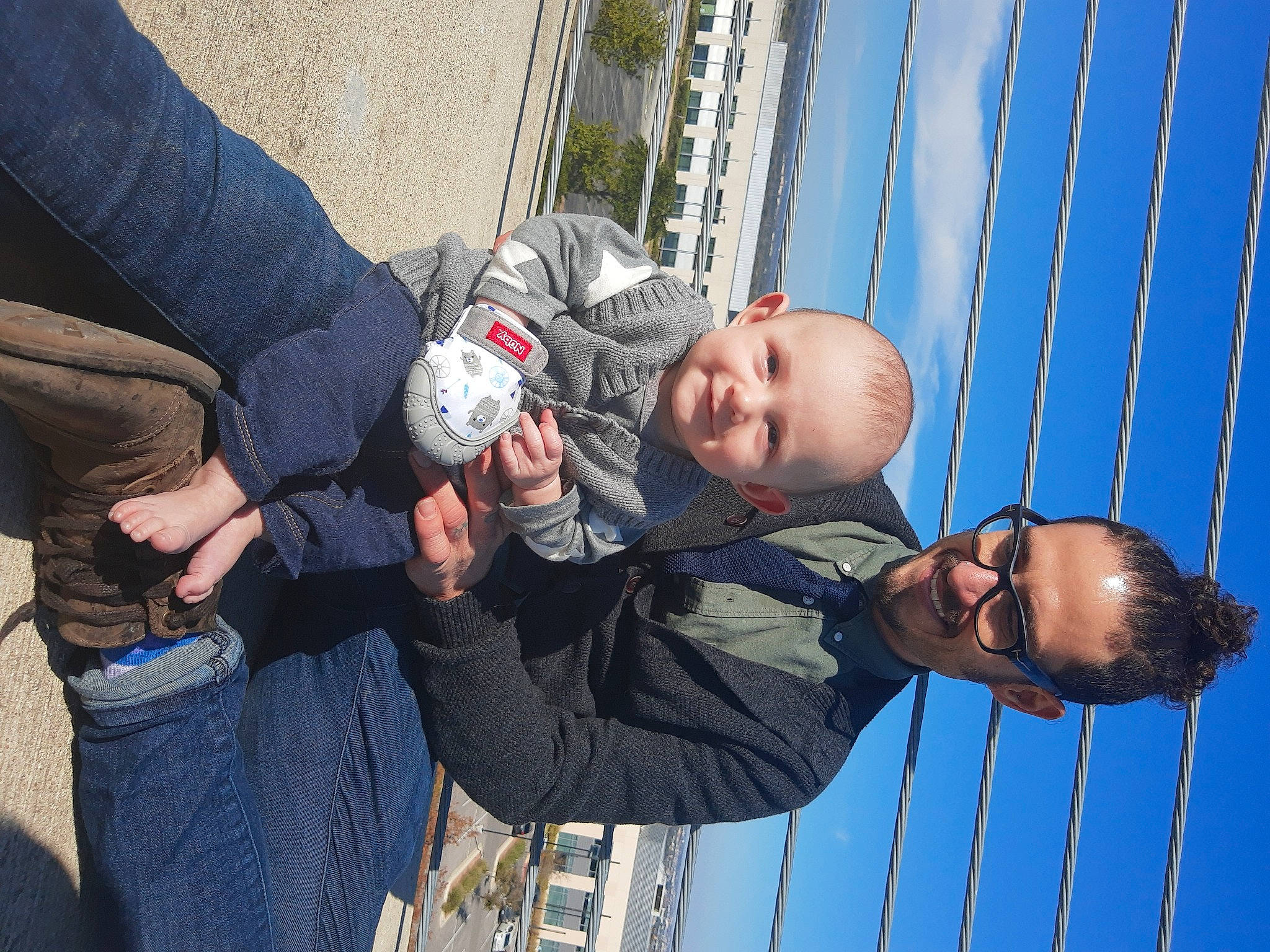 Kailen joined the competition — help win amazing prizes! baby, baby_toddler_clothing, bottle, denim, ear, human, jeans, joint, joy, mammal, nose, outdoor_shoe, person, plastic_bottle, sock, throat, thumb, walking_shoe, water_bottle