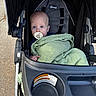 Jameson joined the competition — help win amazing prizes! baby, stroller, blanket, pacifier, outdoor, sidewalk, child, blue_eyes, clothing, seat, person, infant, toy, comfort, sunlight, portrait, baby_carriage, hand, fabric, transport
