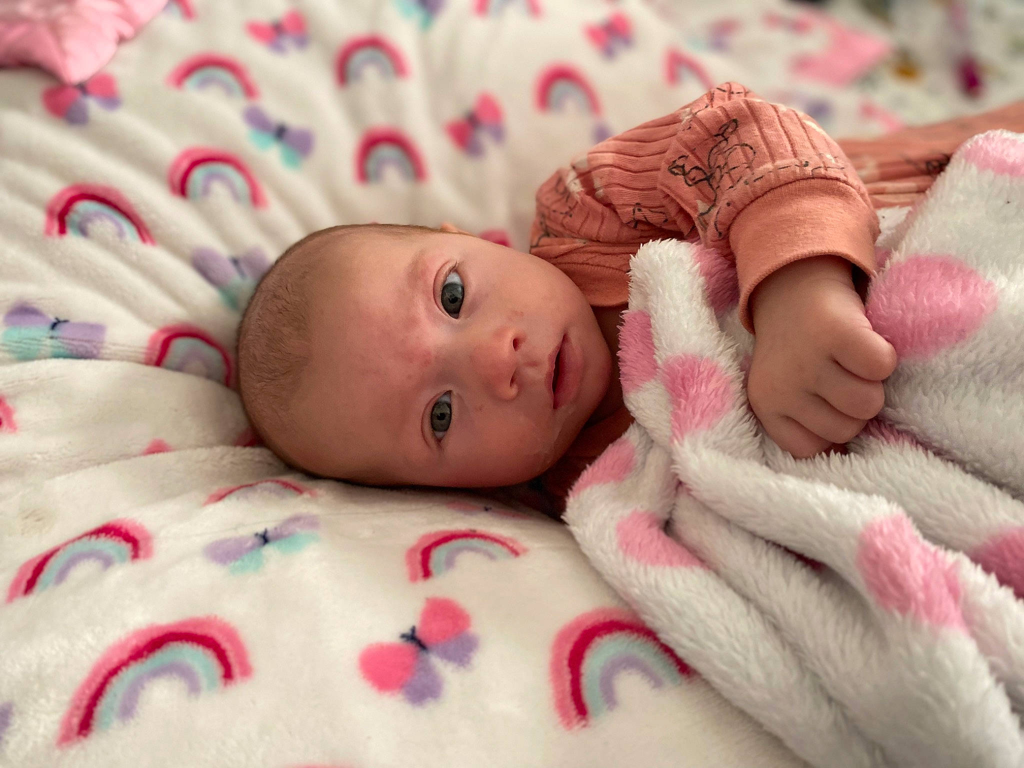 Jolene joined the competition — help win amazing prizes! arm, baby, baby_products, baby_sleeping, baby_toddler_clothing, bedding, cheek, child, close_up, comfort, eye, eyelash, linens, lip, mammal, nose, person, pink, skin, toddler