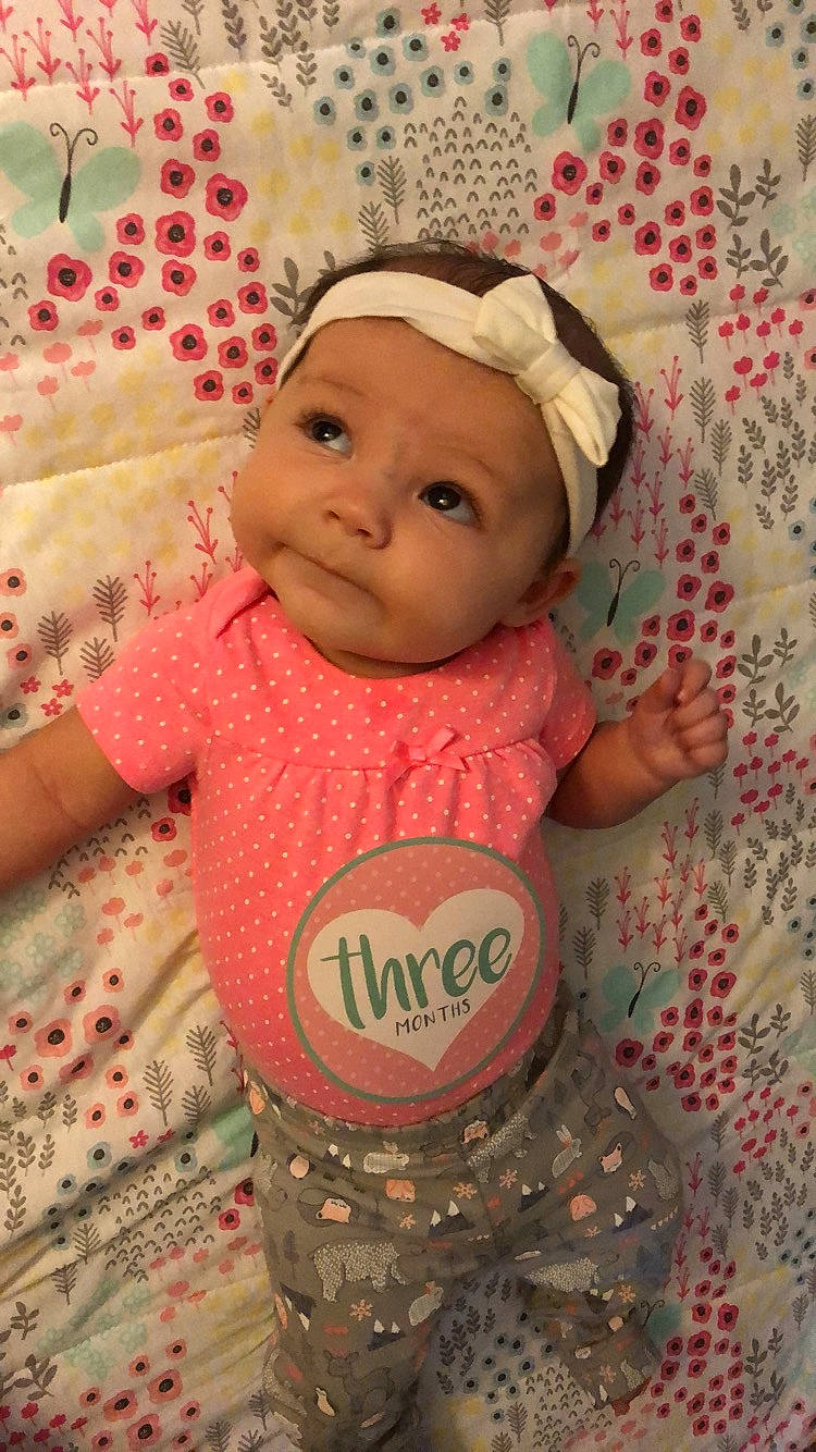 Emmaline joined the competition — help win amazing prizes! baby, baby_toddler_clothing, cheek, child, doll, headgear, headwear, person, pink, toddler, toy