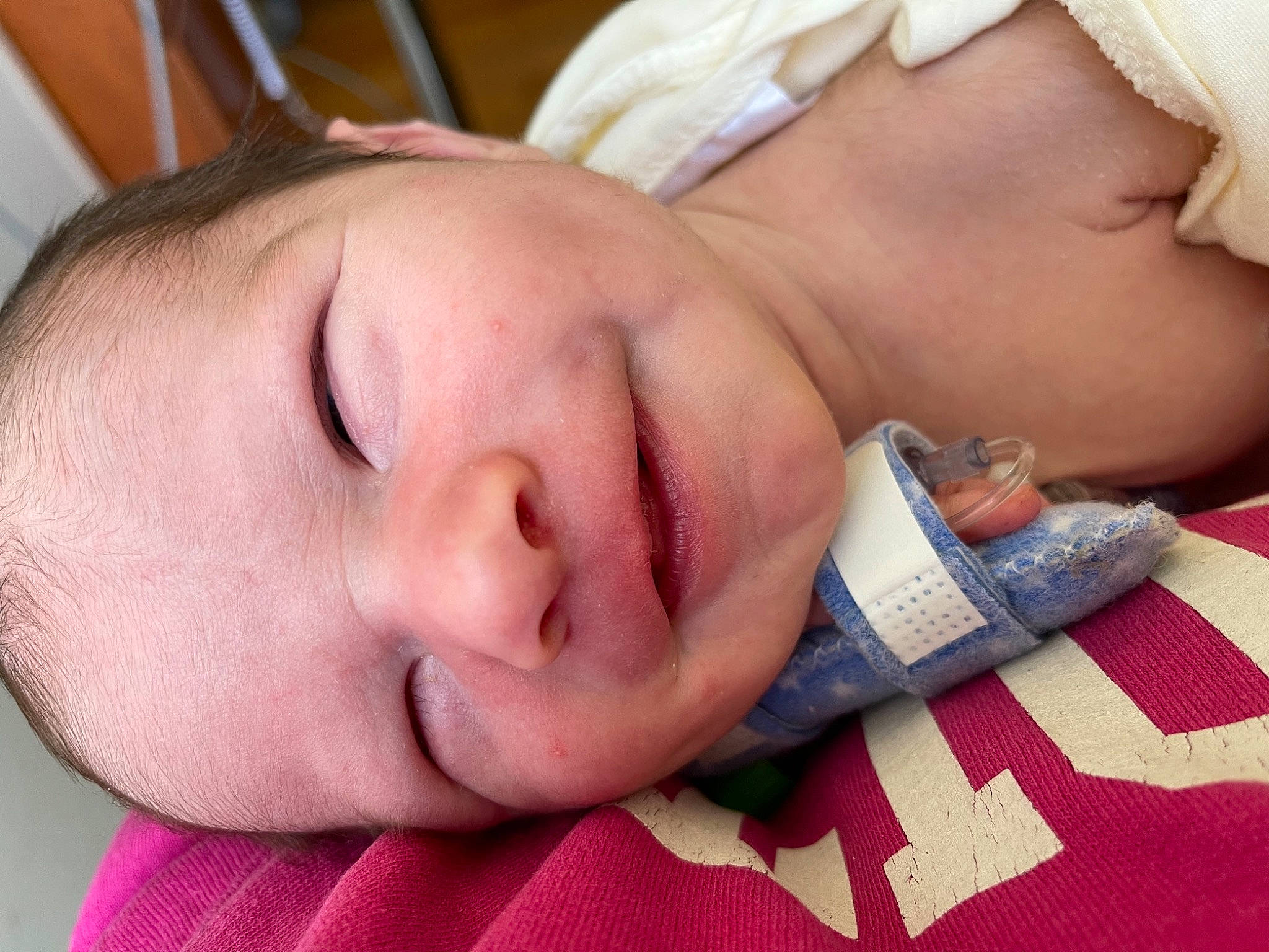 Weston is registered to the contest to win money with this photo: baby, baby_sleeping, cheek, child, chin, comfort, ear, eye, eyebrow, eyelash, finger, hand, happy, lip, mouth, nail, neck, nose, person, skin