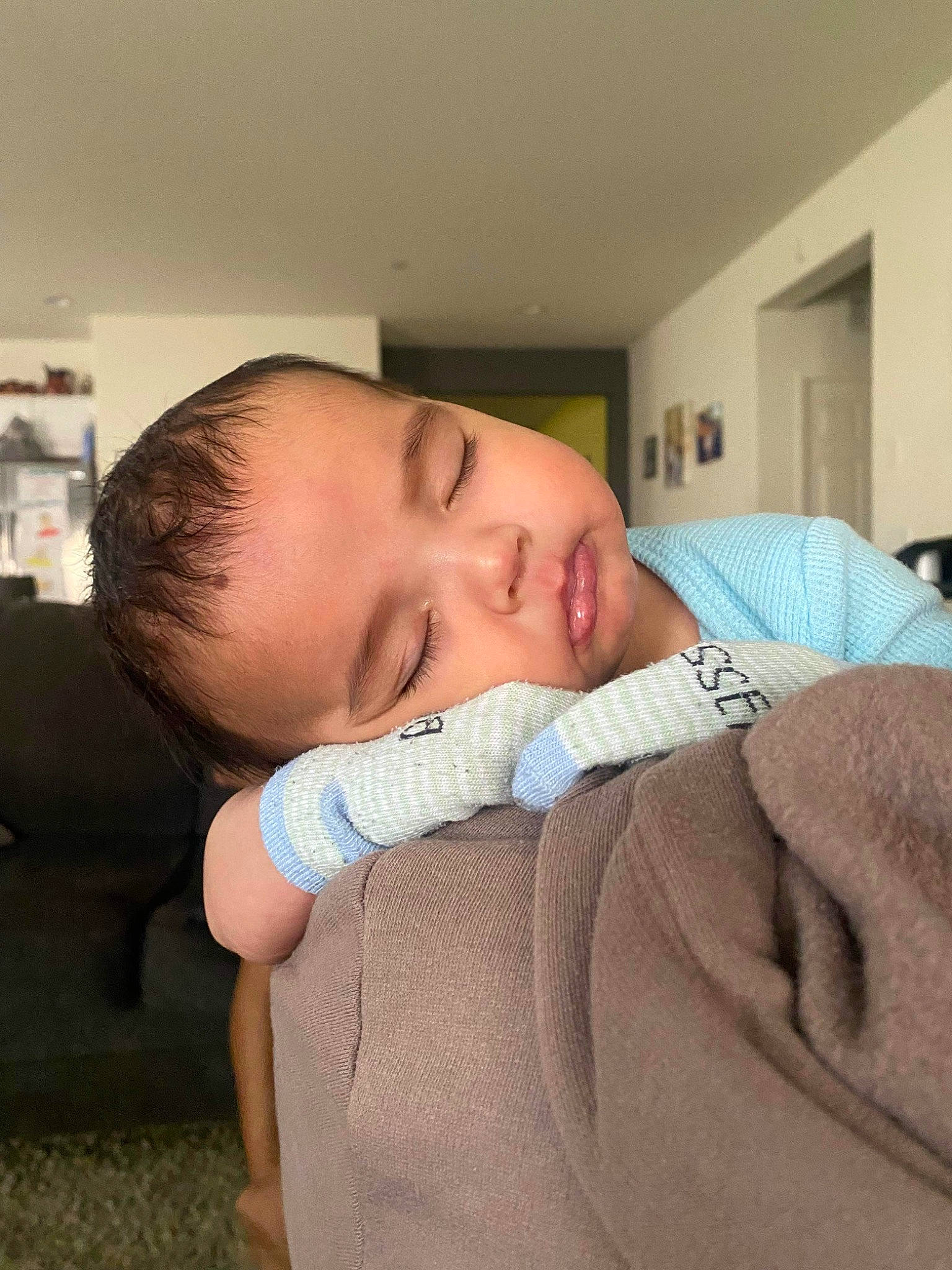Daniel is registered to the contest to win money with this photo: baby, baby_sleeping, baby_toddler_clothing, bedding, bedtime, blanket, cheek, child, comfort, eyebrow, eyelash, forehead, linens, nap, neck, nose, person, room, sleep, sleeve