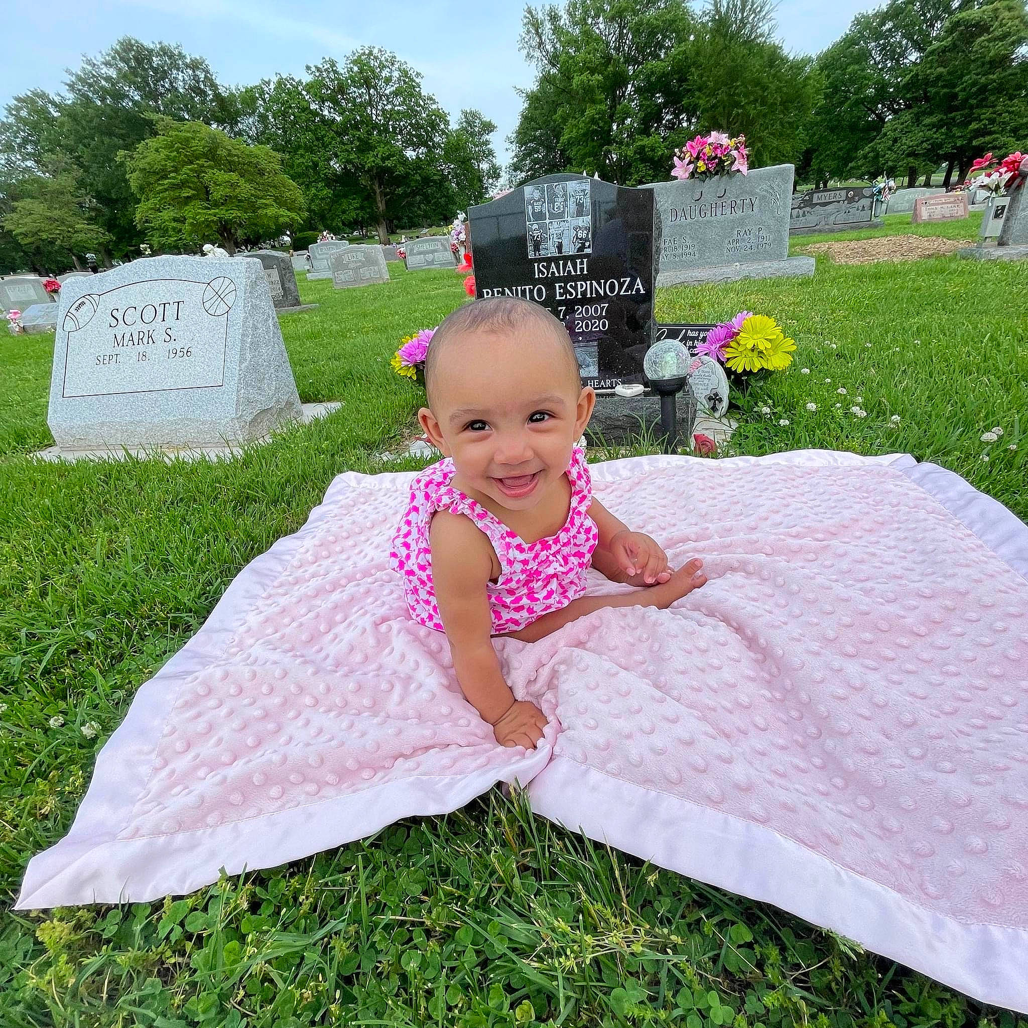 Layla joined the competition — help win amazing prizes! baby, baby_toddler_clothing, botany, child, event, fun, grass, happy, joy, lawn, leisure, magenta, meadow, people_in_nature, person, pink, plant, sky, smile, summer