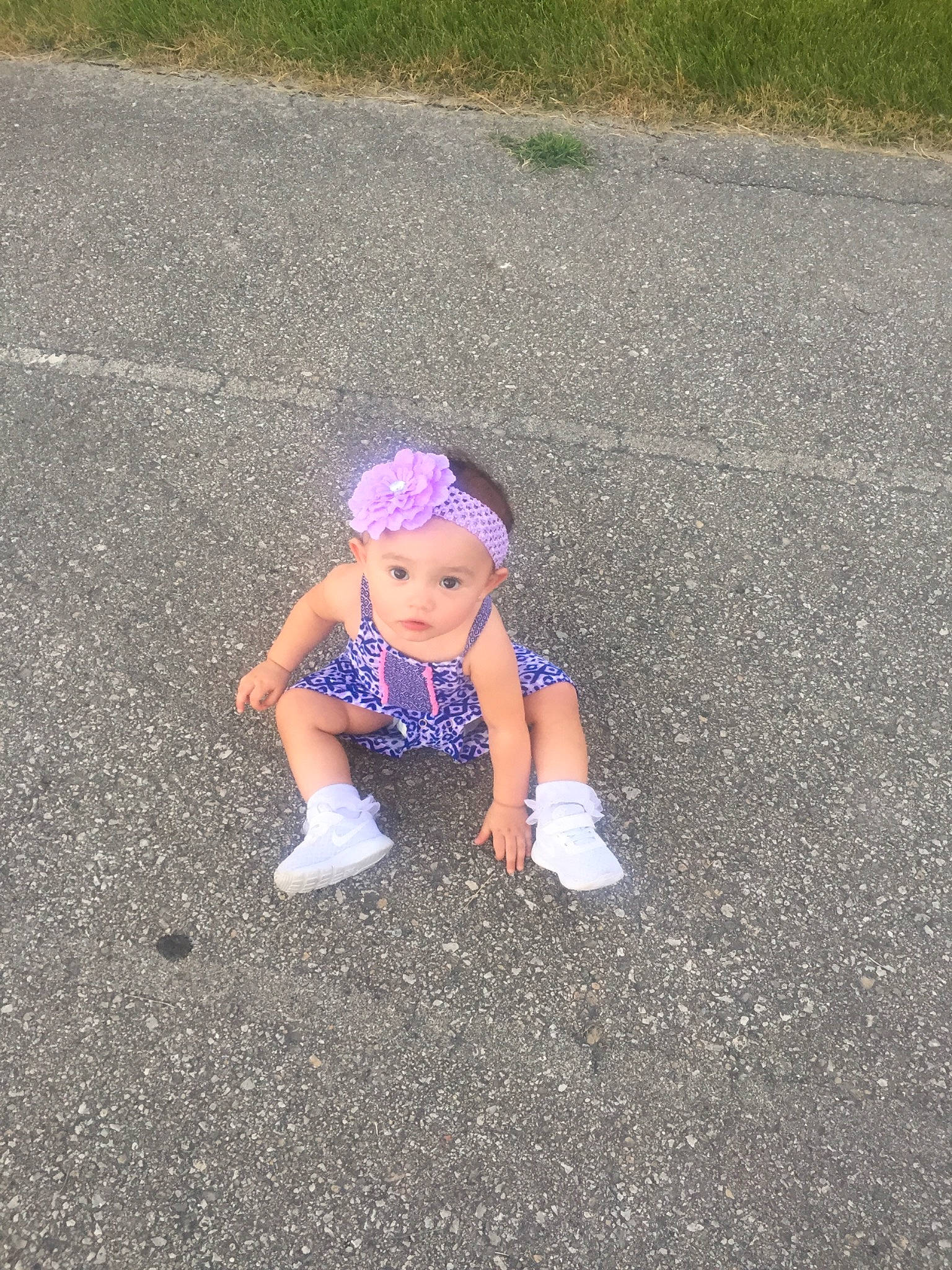 Sofia joined the competition — help win amazing prizes! asphalt, child, fun, grass, person, plant, play, road_surface, sidewalk, soil, toddler