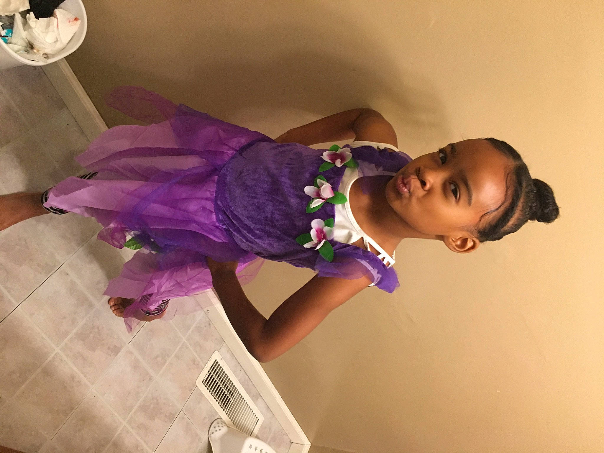 Samara joined the competition — help win amazing prizes! beauty, child, dress, fashion_accessory, fun, hair_coloring, neck, person, photography, pink, purple, toddler