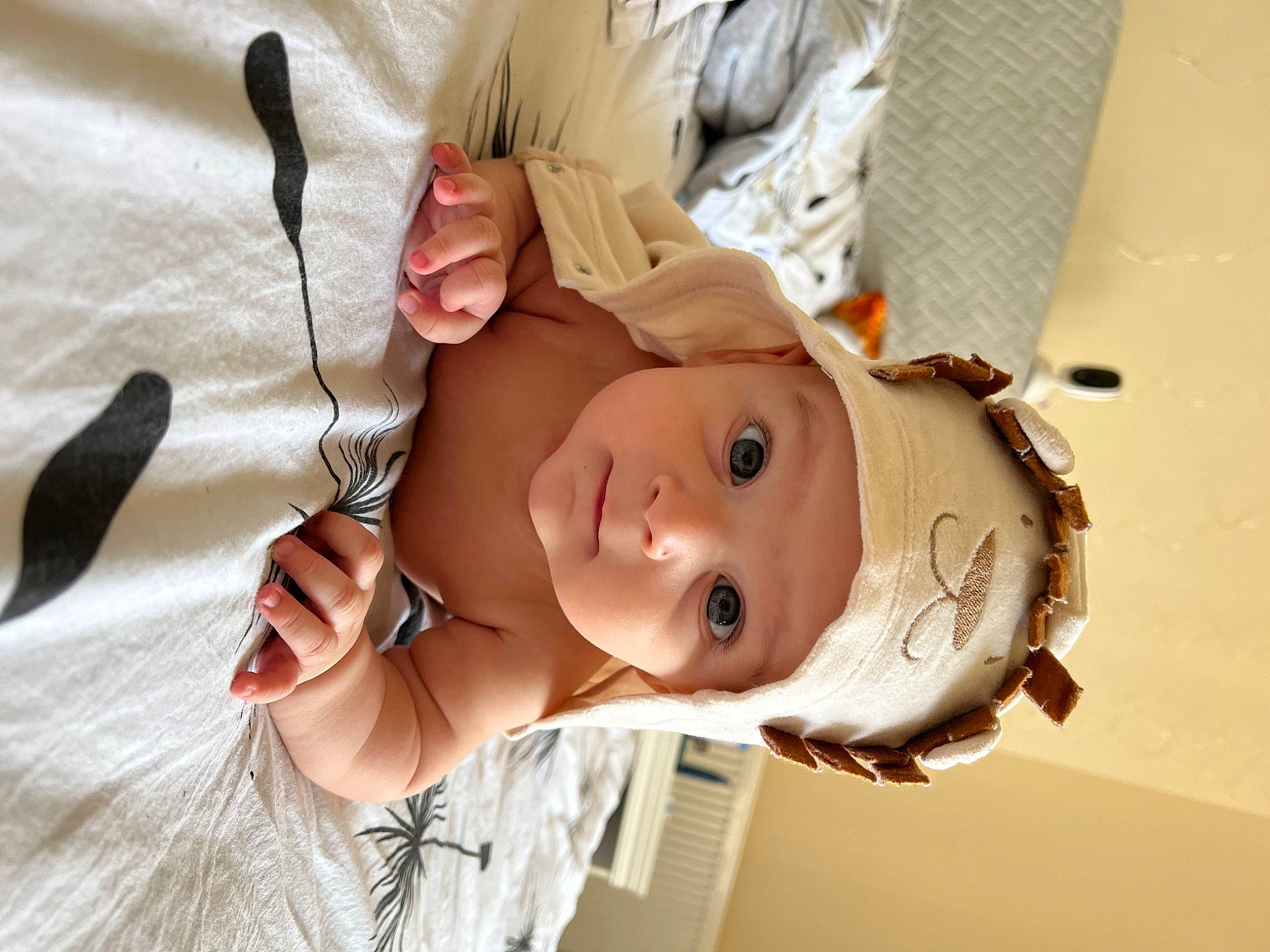 Nicolas joined the competition — help win amazing prizes! baby, baby_products, baby_toddler_clothing, cheek, child, ear, eye, eyelash, face, fashion_accessory, finger, hair_accessory, happy, hat, head, headwear, lip, nose, person, skin