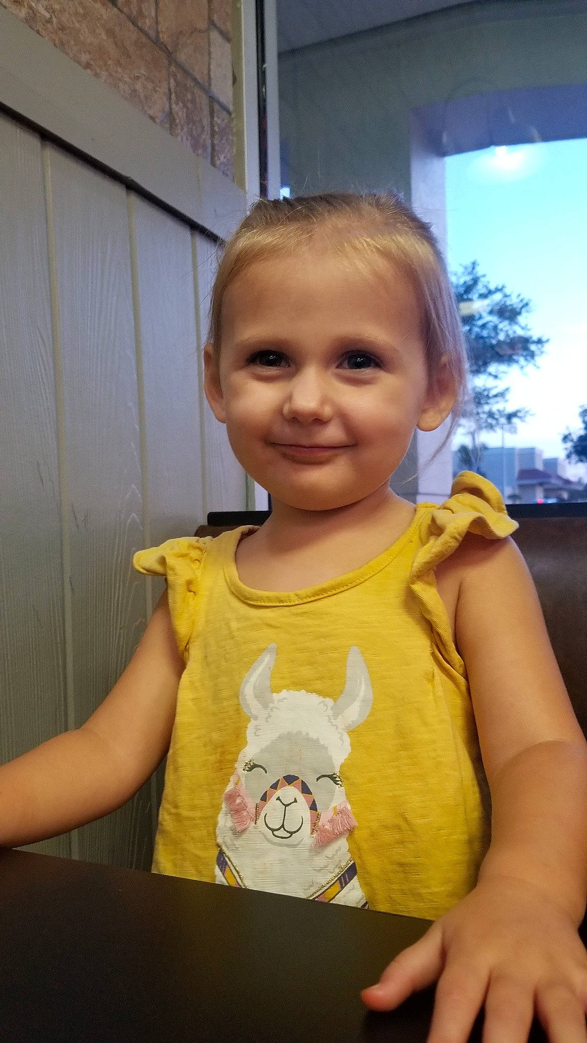 Brielle is registered to the contest to win money with this photo: child, fun, joy, person, skin, smile, t_shirt, toddler, yellow