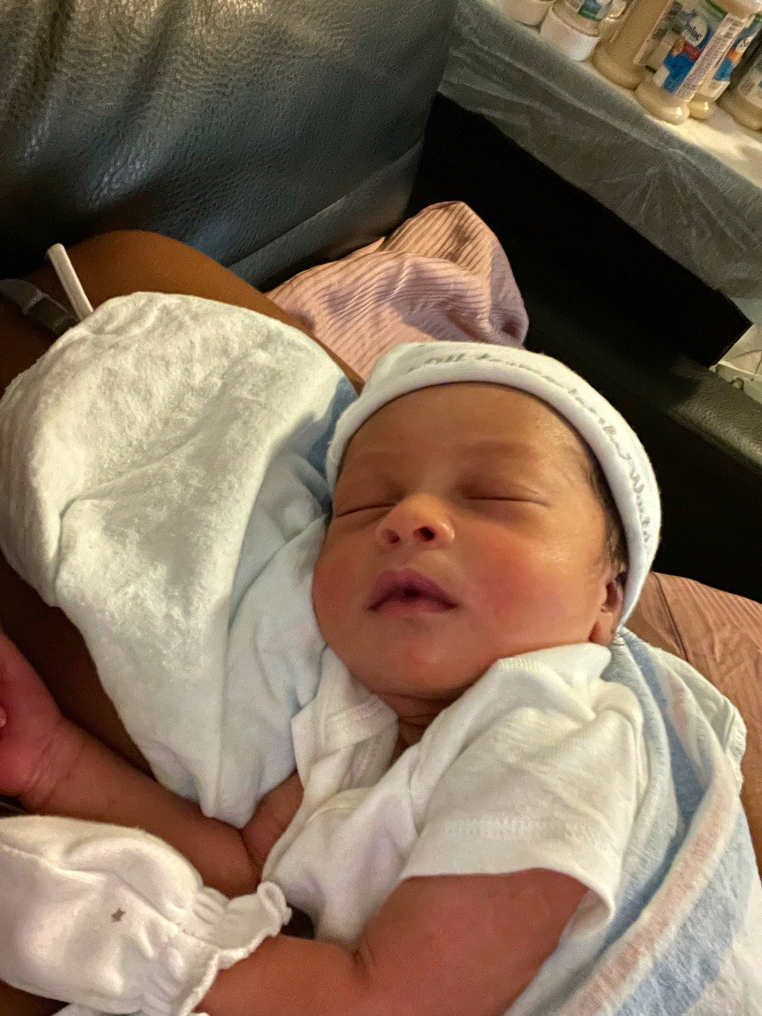 Makayla joined the competition — help win amazing prizes! baby, baby_products, baby_safety, baby_sleeping, baby_toddler_clothing, bedtime, cheek, child, childbirth, comfort, ear, hat, headwear, linens, nap, nose, person, skin, sleep, textile