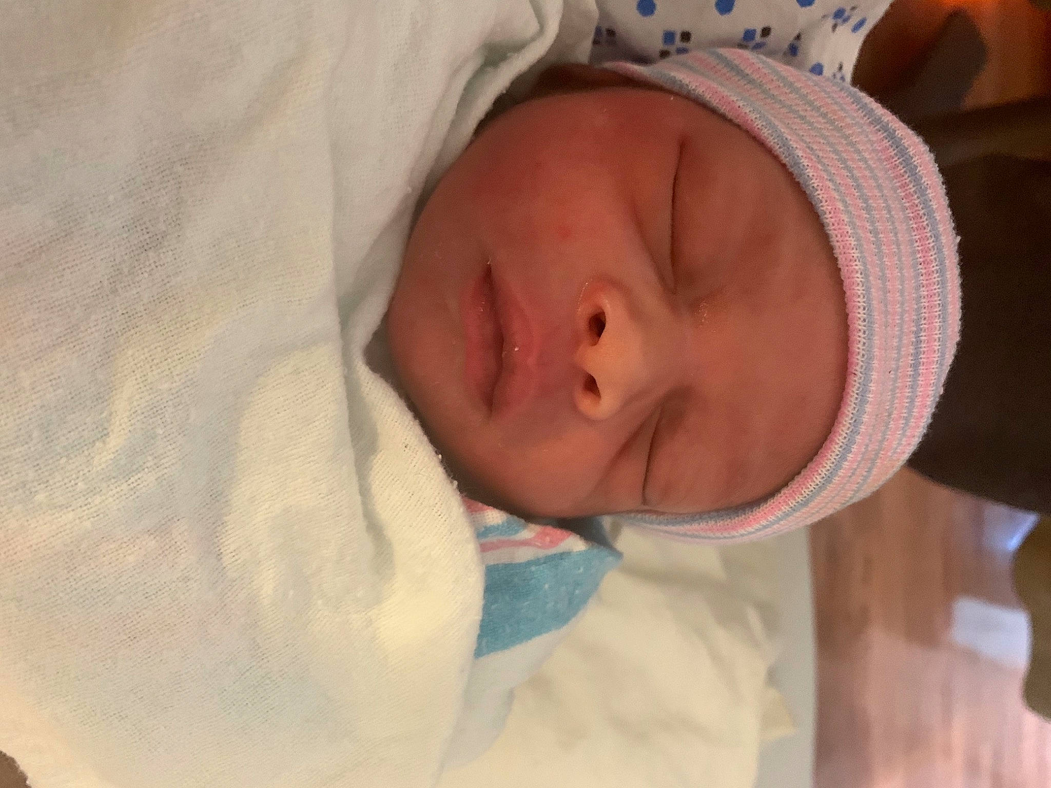 Makayla joined the competition — help win amazing prizes! baby, baby_products, baby_sleeping, baby_toddler_clothing, bedtime, cheek, child, childbirth, comfort, eyebrow, hand, hat, headgear, iris, linens, mouth, nap, nose, person, skin