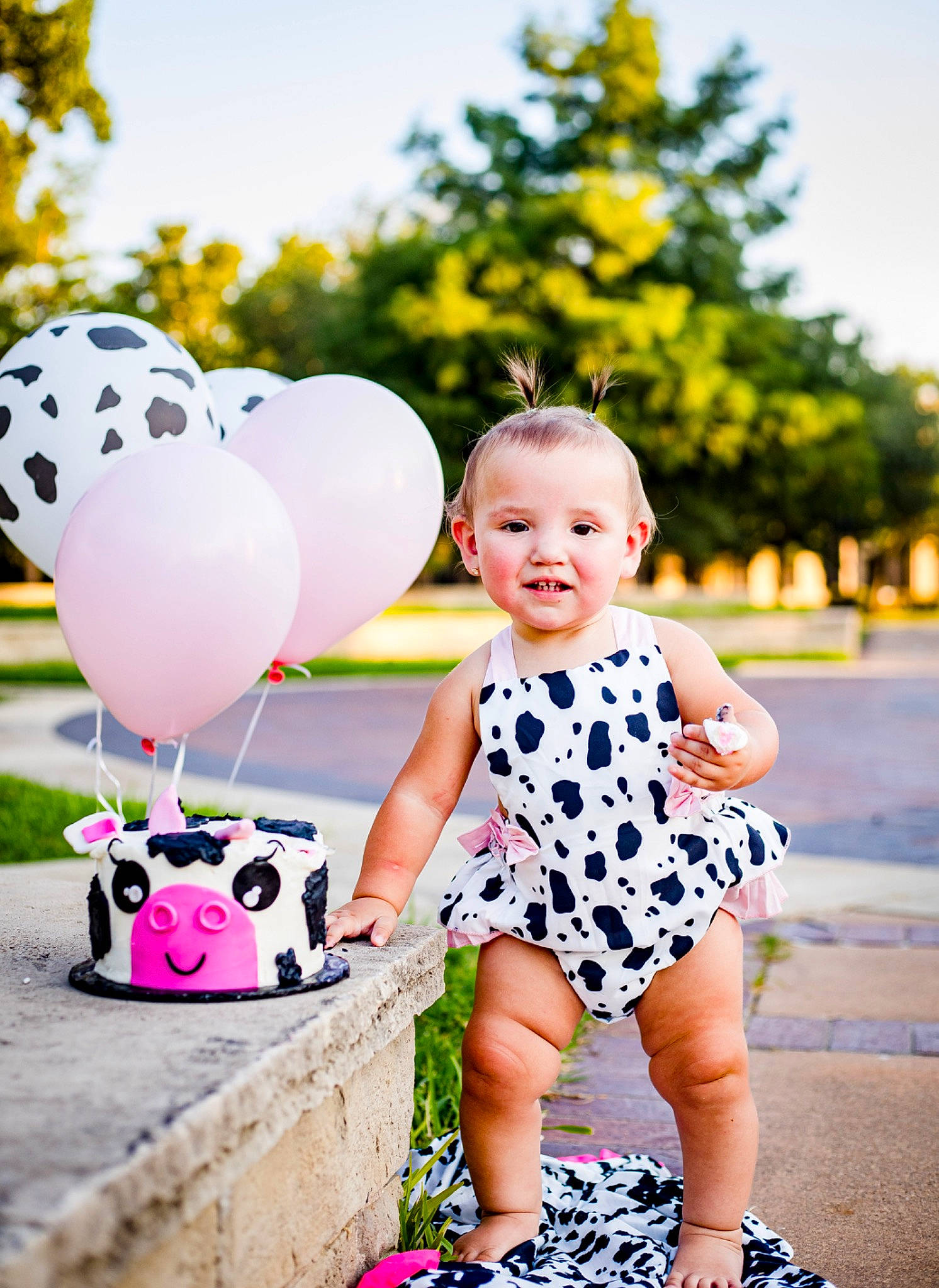 Adelyne joined the competition — help win amazing prizes! baby_toddler_clothing, balloon, clothing, facial_expression, flash_photography, fun, grass, hairstyle, happy, joy, leisure, people_in_nature, person, photograph, pink, shoe, sky, smile, summer, toddler