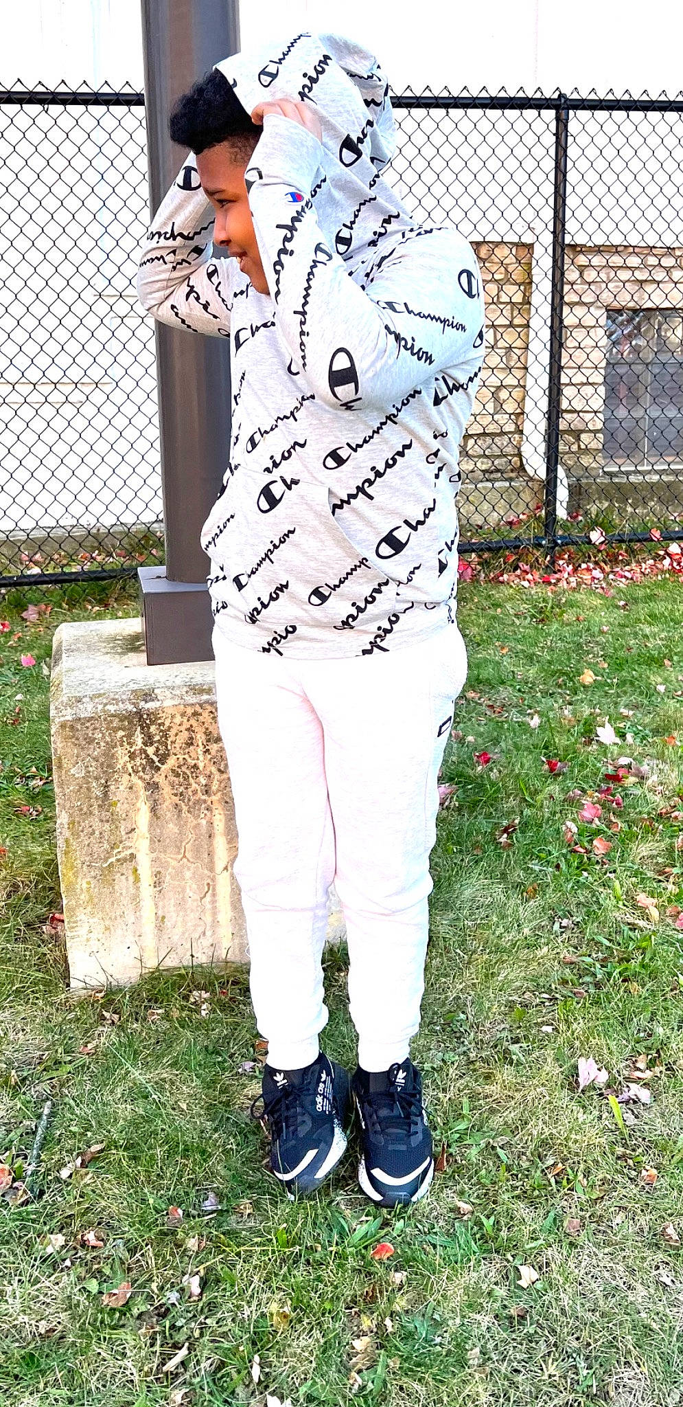 Jose joined the competition — help win amazing prizes! art, denim, electric_blue, fashion_design, footwear, fur, grass, hat, human_leg, knee, pattern, person, plant, shoe, sleeve, sneakers, sportswear, street_fashion, sunglasses, thigh