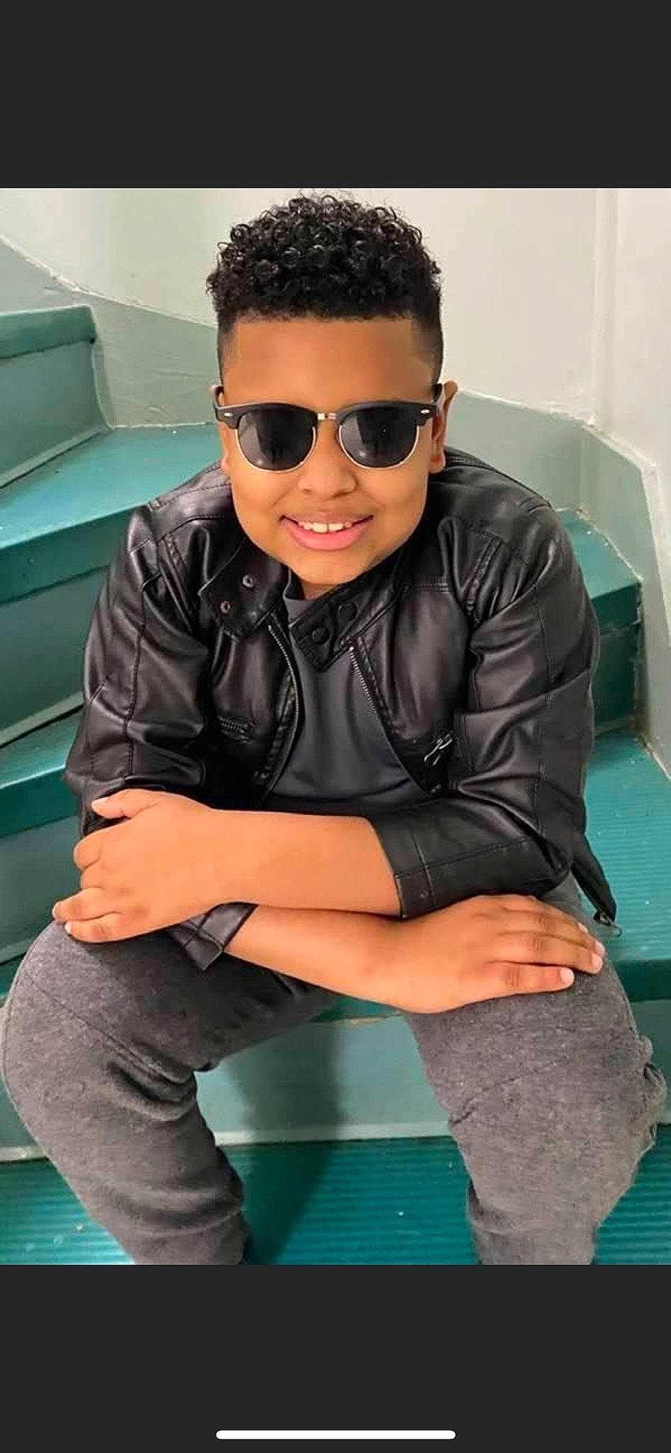 Jose joined the competition — help win amazing prizes! black, black_hair, cool, eyewear, fashion, flash_photography, fun, glasses, goggles, green, hairstyle, joy, leisure, mouth, muscle, person, sleeve, smile, sunglasses, textile