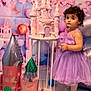 Larissa participe au concours pour gagner de l'argent avec cette photo : toddler, child, birthday, dress, lavender, curly_hair, balloons, castle, party, celebration, number_2, pink, purple, decorations, table, curious, indoor, cute, young_child, festive