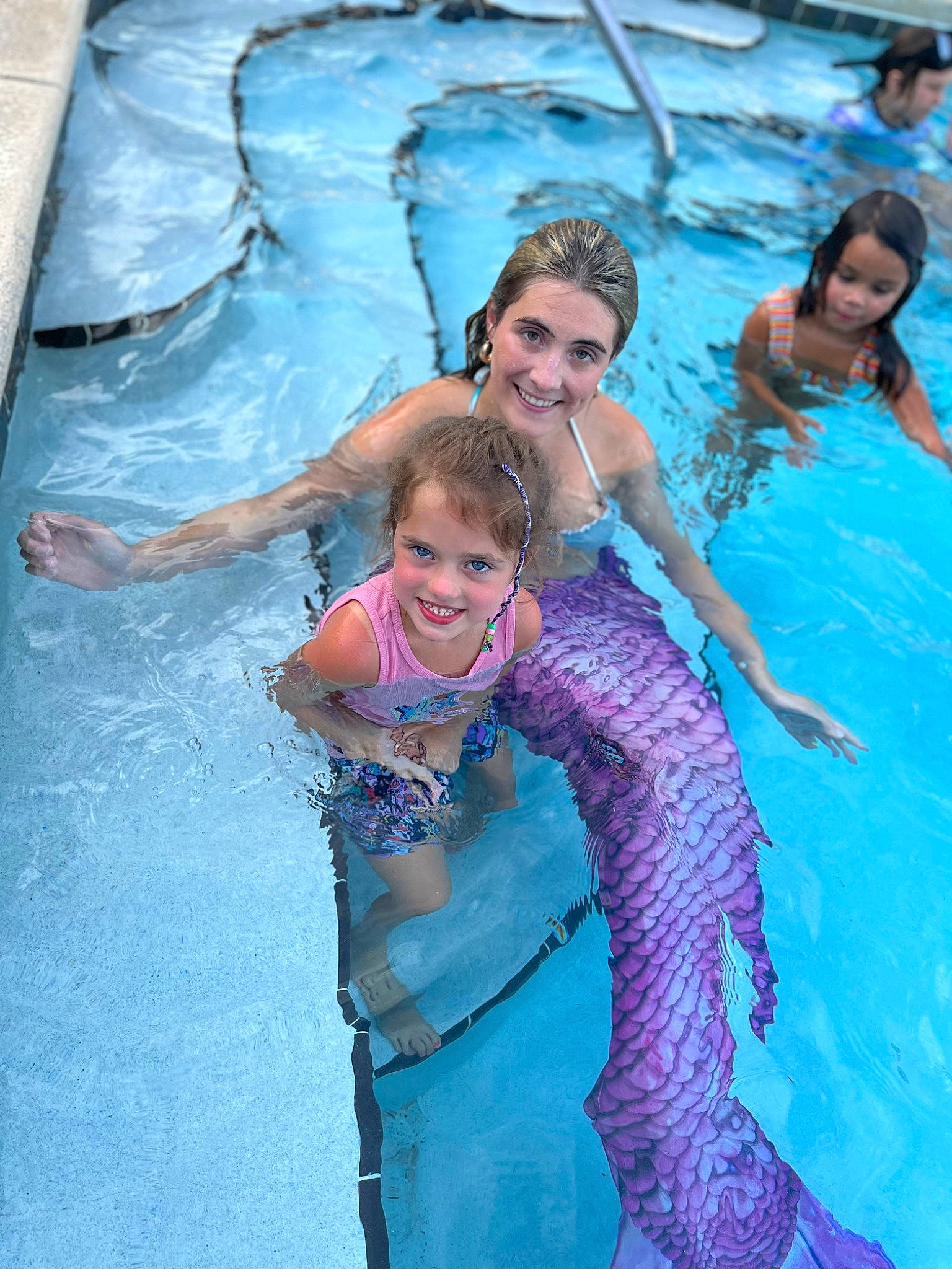Harley joined the competition — help win amazing prizes! aqua, azure, blue, child, event, face, fun, gesture, hair, happy, head, headwear, joy, leisure, person, photograph, pink, recreation, smile, swimming_pool