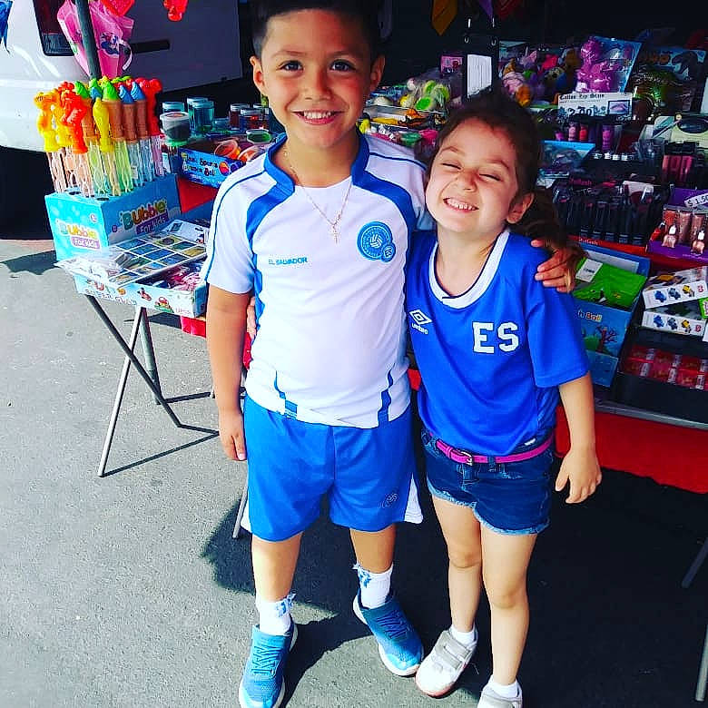 Leslie joined the competition — help win amazing prizes! blue, child, clothing, competition_event, day, fun, girl, joy, person, play, product, public_space, race, recreation, sports, sports_uniform, sportswear, t_shirt, team, team_sport